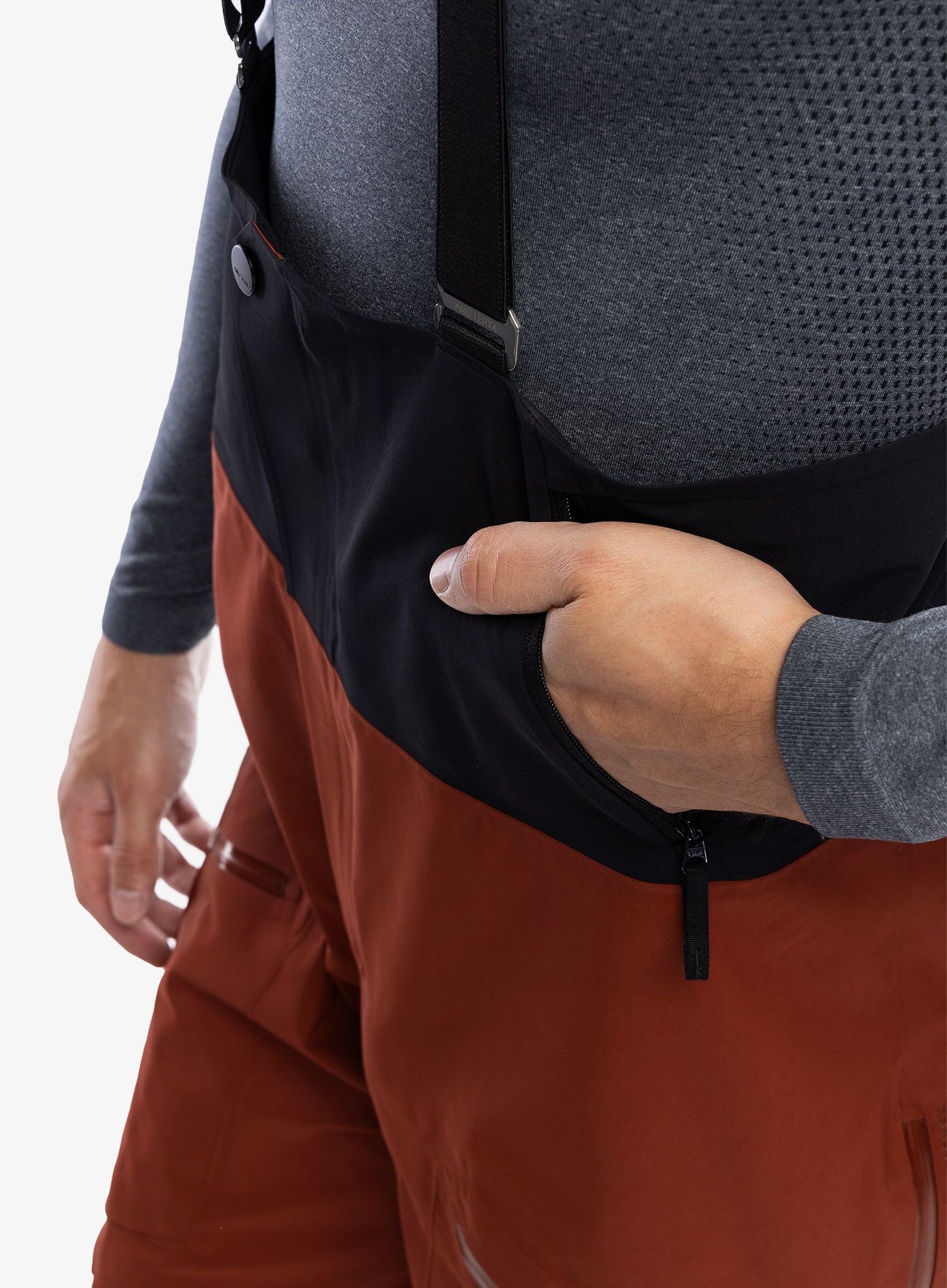 Hlače za turno smučanje Arcteryx Rush Bib Pant - sequoia