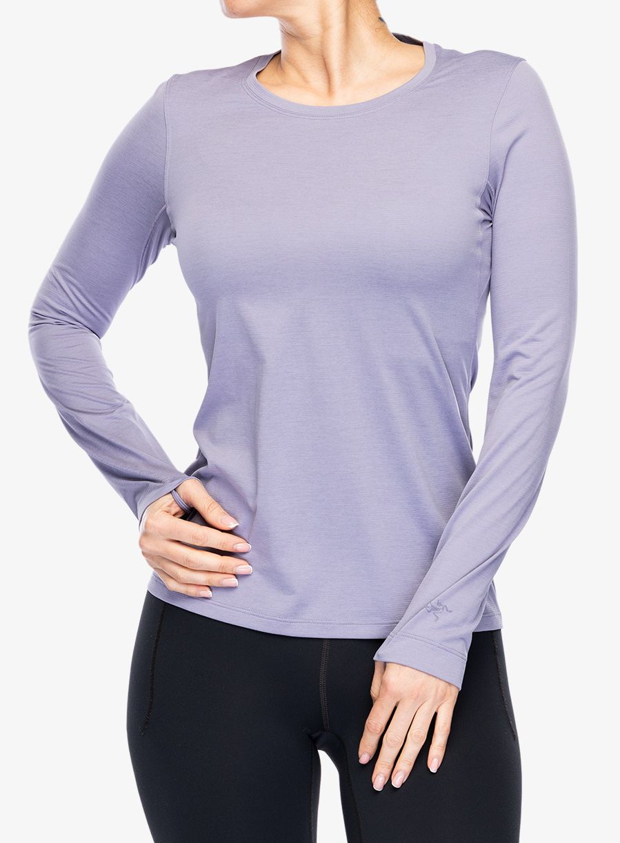Ženska jopica Arcteryx Taema Crew Neck Shirt LS - velocity heather