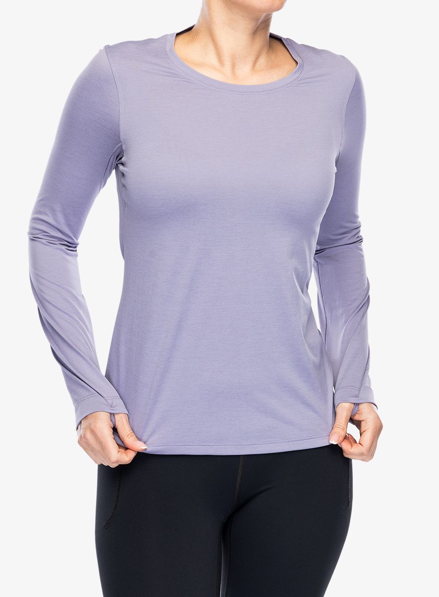 Ženska jopica Arcteryx Taema Crew Neck Shirt LS - velocity heather