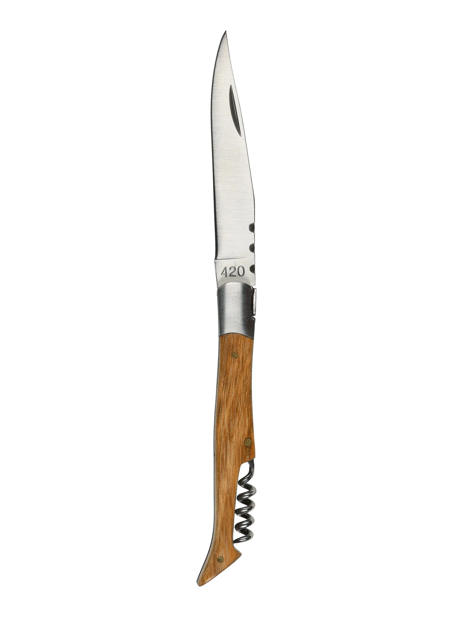 Zložljiv nož Baladeo Tradition 12 cm - zebrano/kork