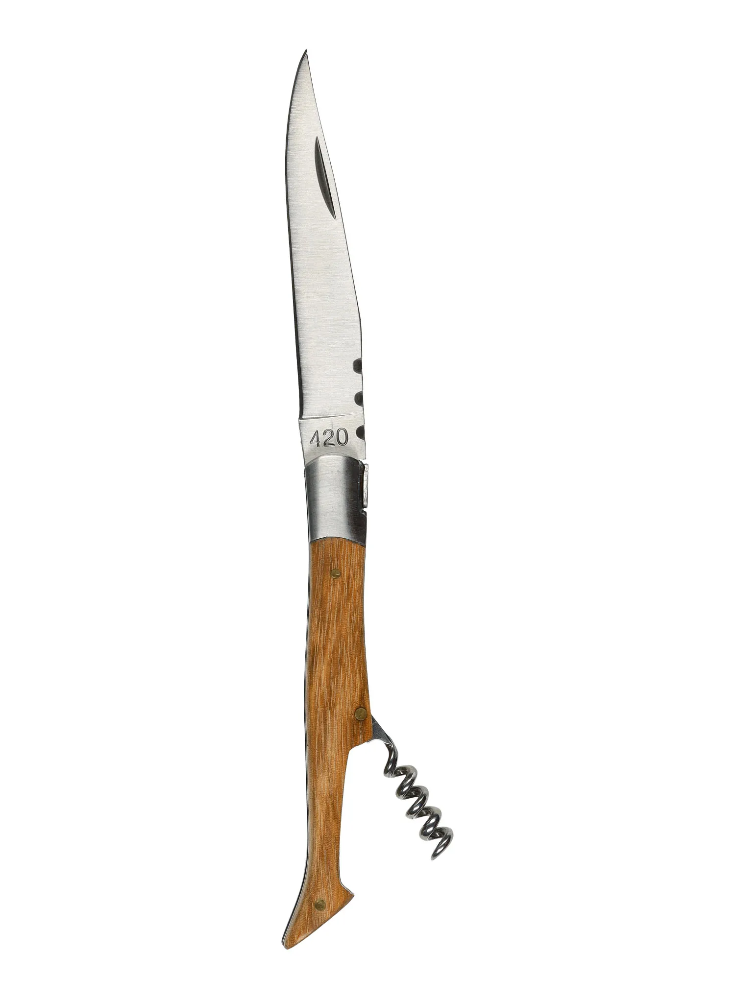 Zložljiv nož Baladeo Tradition 12 cm - zebrano/kork