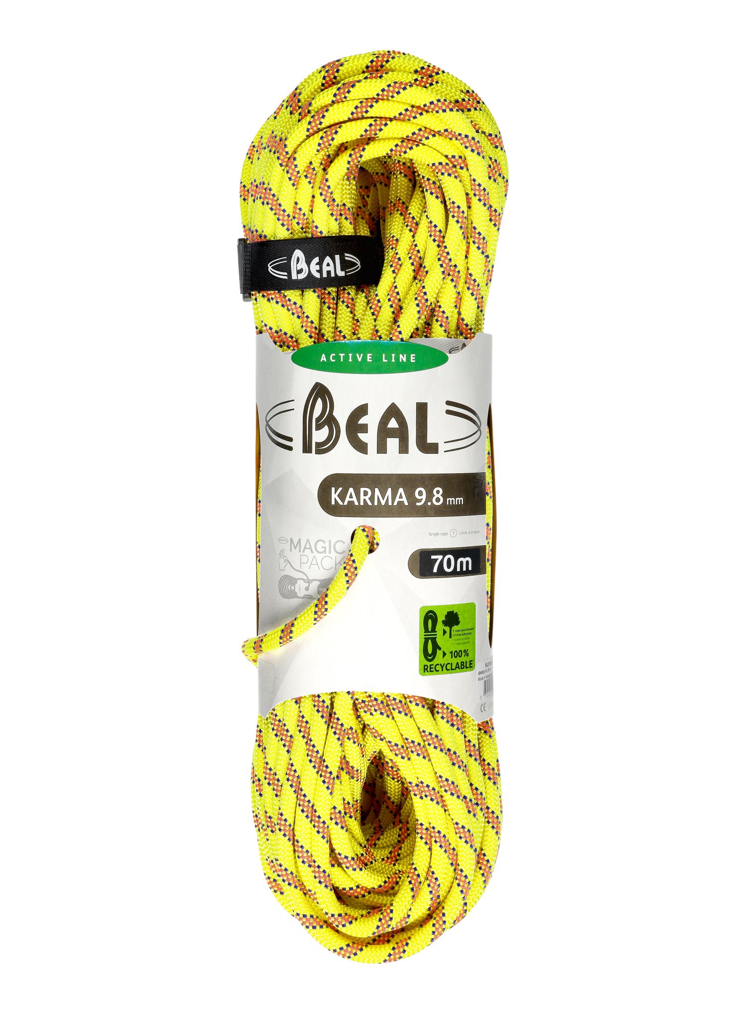 Plezalna vrv Beal Karma 9,8 mm 70 m - yellow