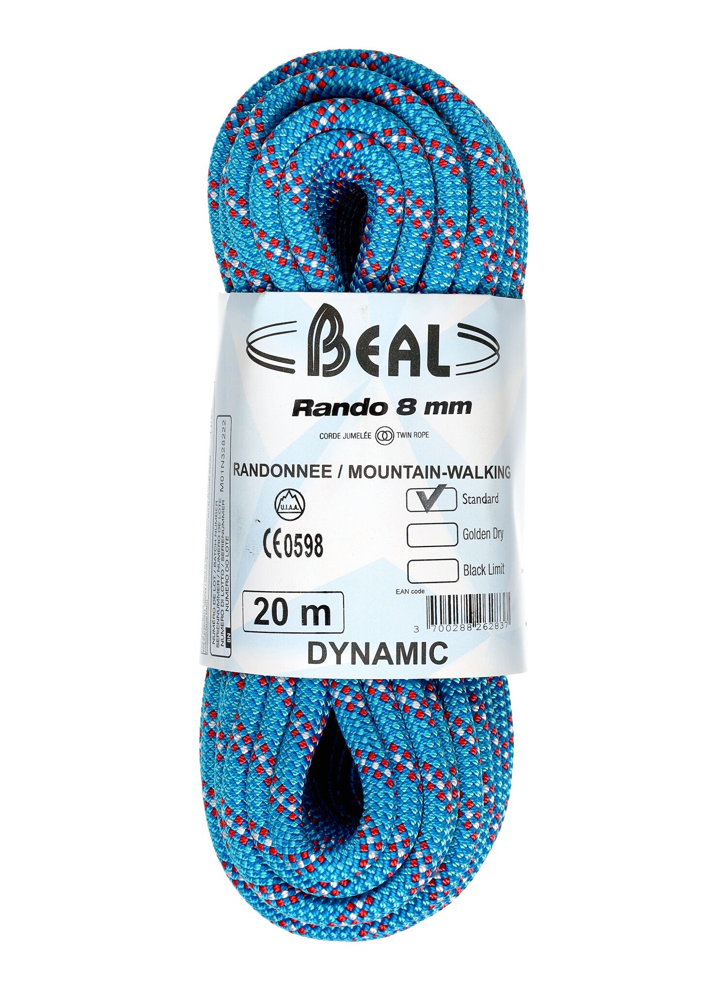 Dinamična vrv Beal Rando 8 mm 20 m - blue