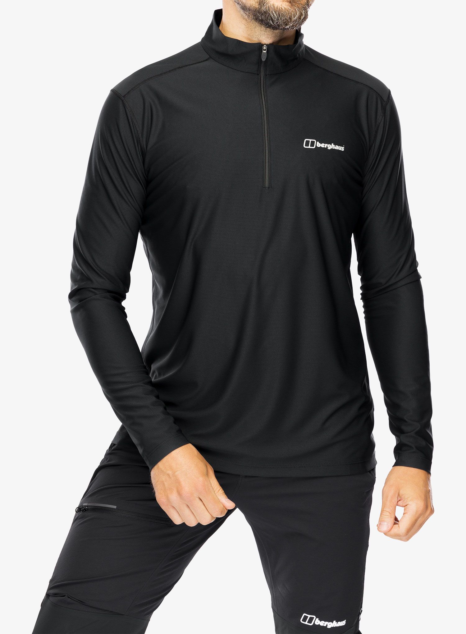 Jopica Berghaus 24/7 Tech Tee LS HZ - jet black