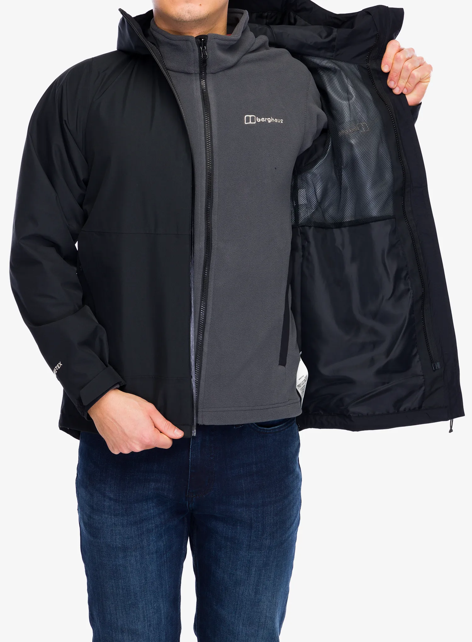 Jakna 3v1 Berghaus Bramblfell GTX Gemini 3in1 Jacket - black/black