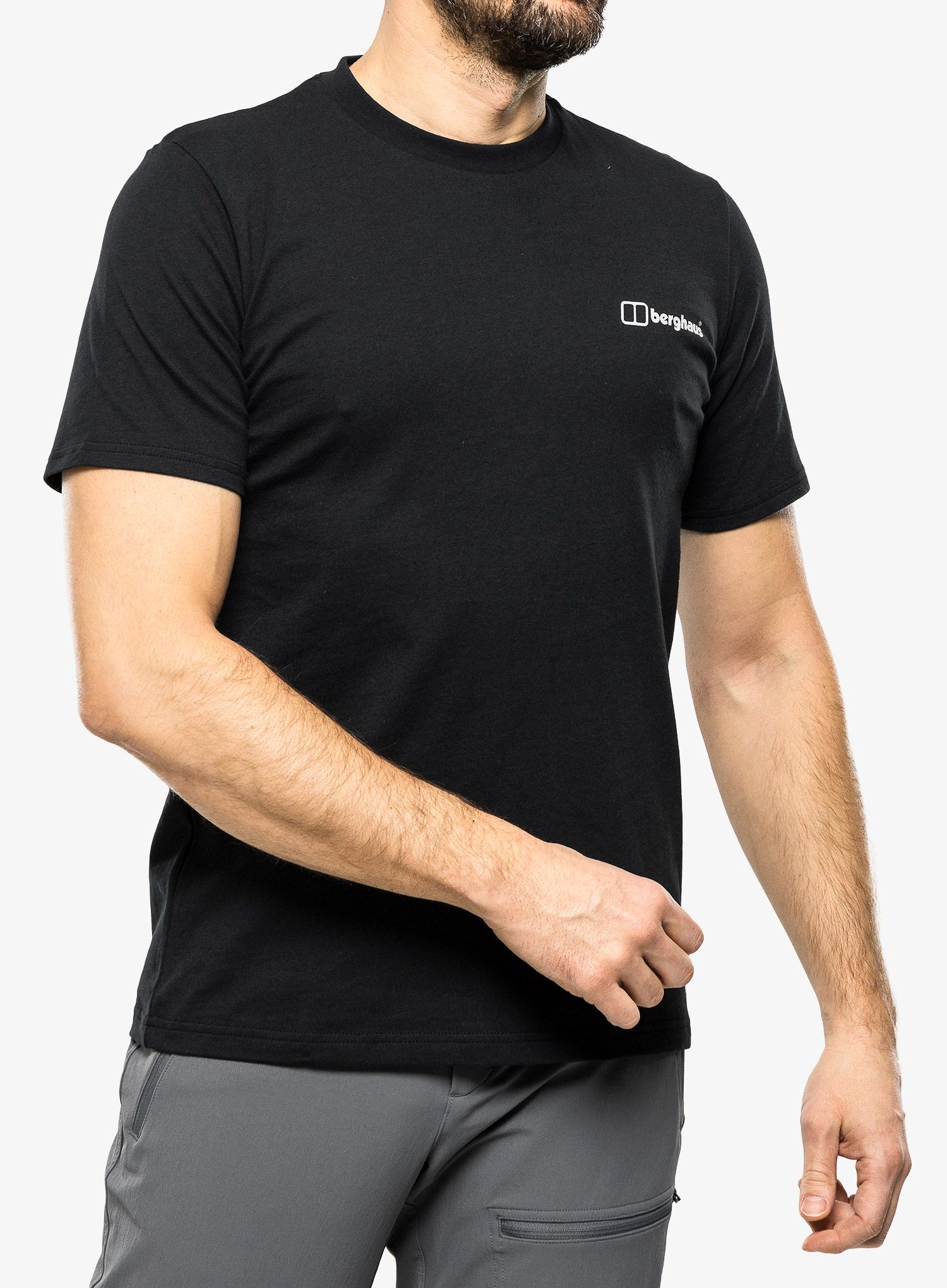 Bombažna majica Berghaus Buttermere Ss Tee - black/black
