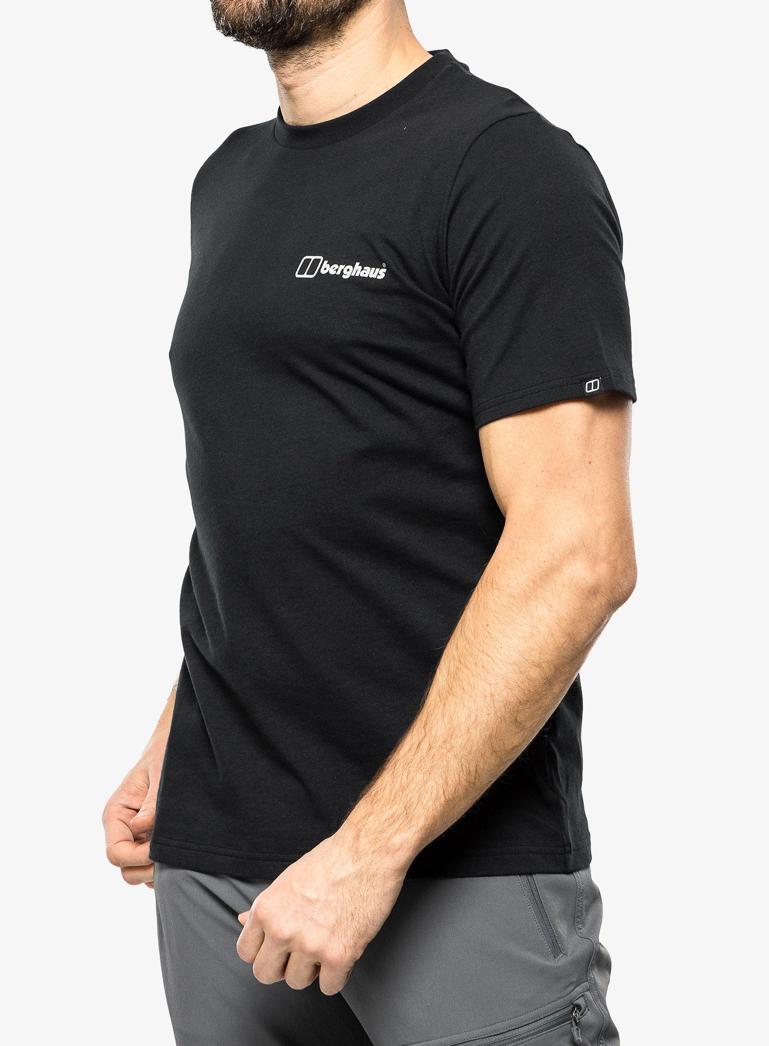 Bombažna majica Berghaus Buttermere Ss Tee - black/black