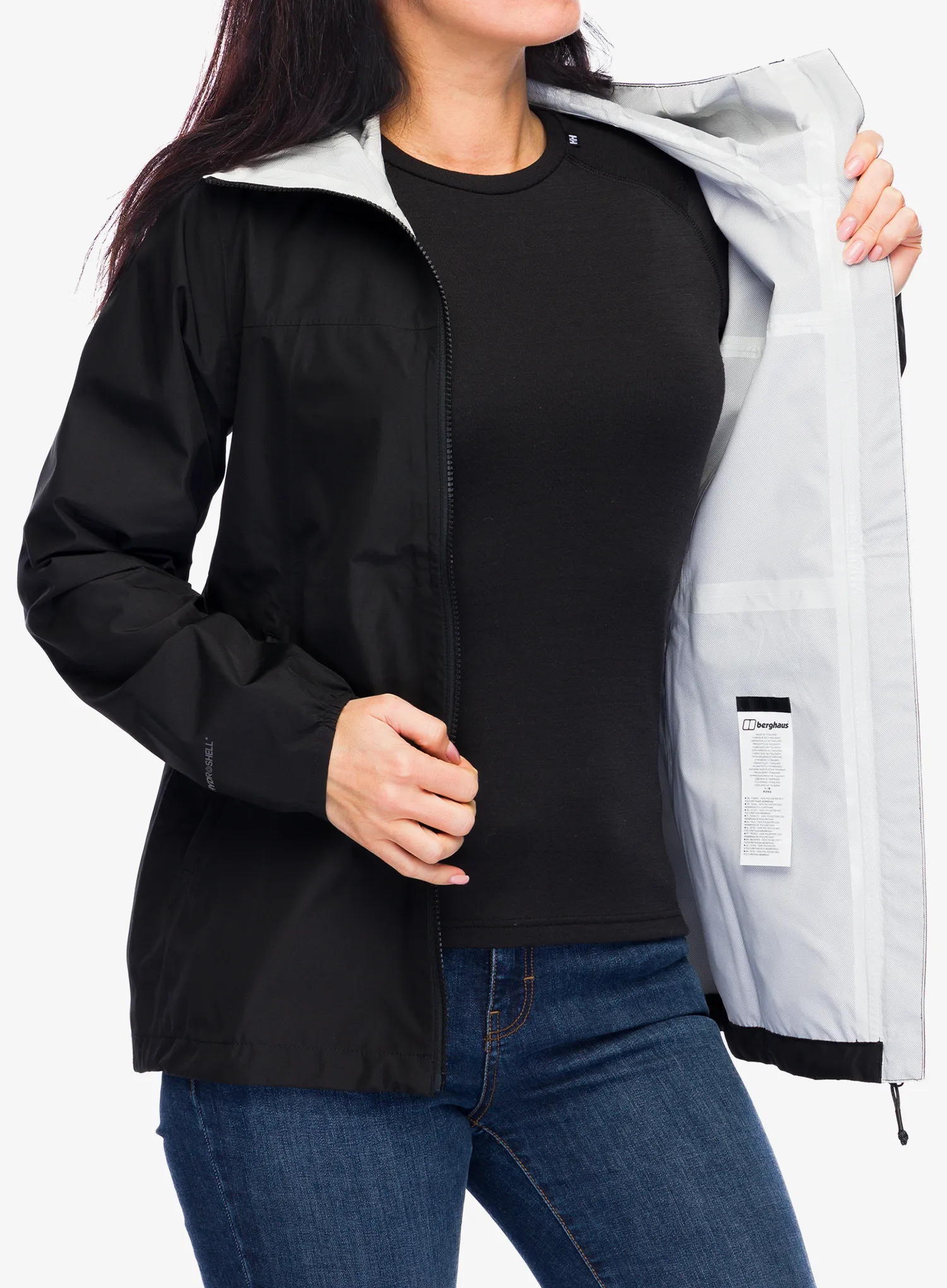 Ženska nepremočljiva jakna Berghaus Deluge Pro 3.0 Jacket - black/black