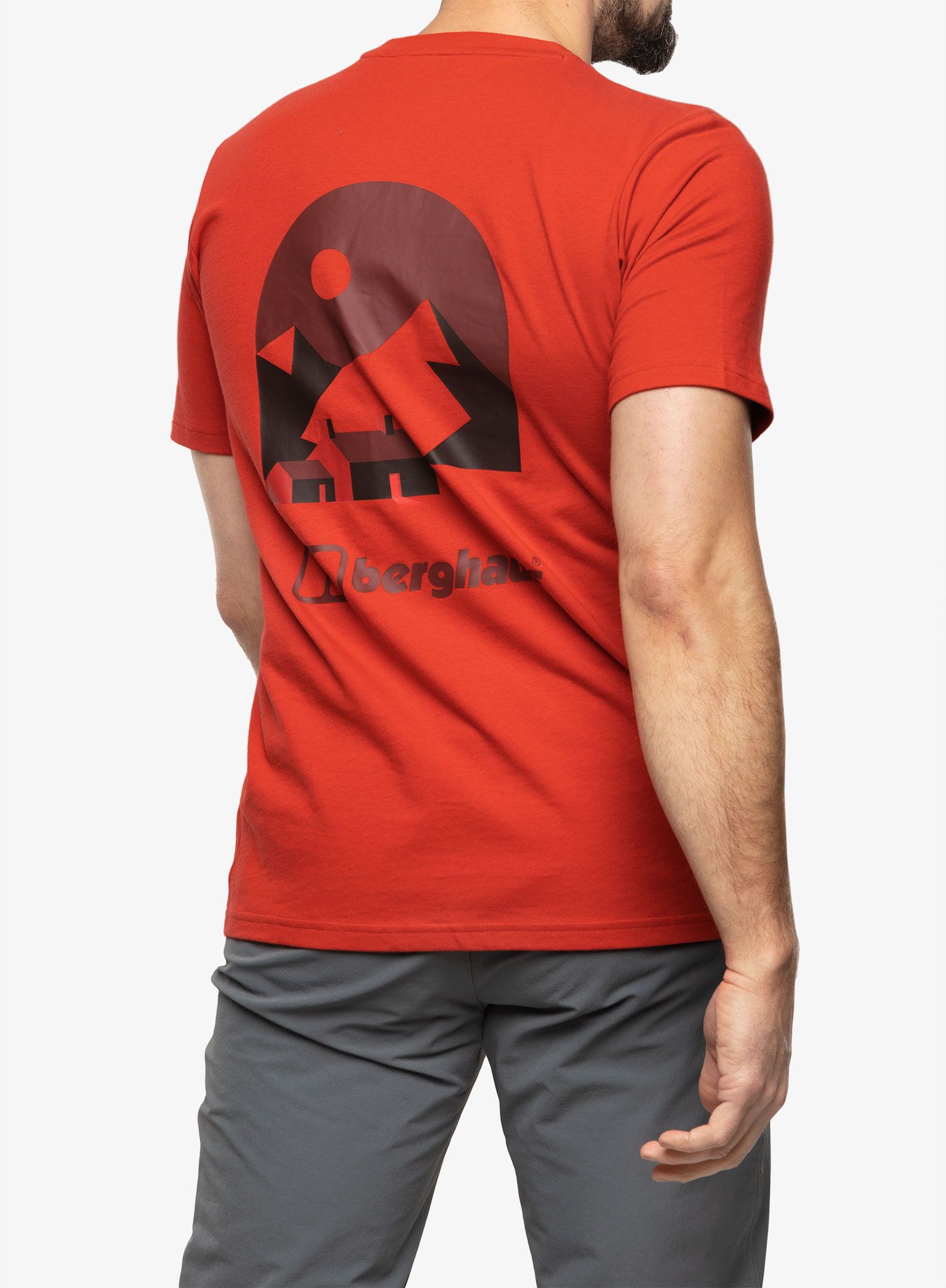 Bombažna majica Berghaus Etive Mor MTN T-Shirt - am red