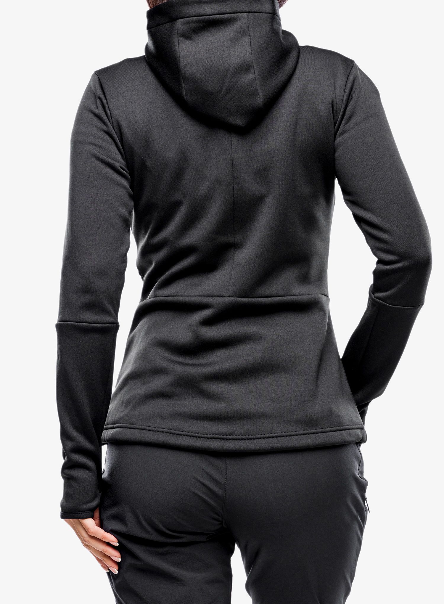 Ženski flis Berghaus Fourier Hooded - black/black