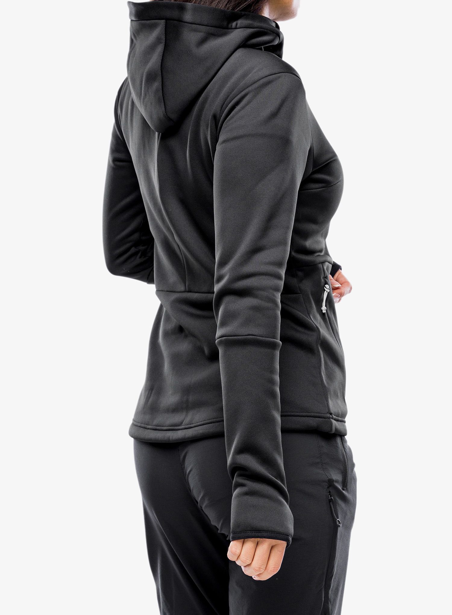 Ženski flis Berghaus Fourier Hooded - black/black