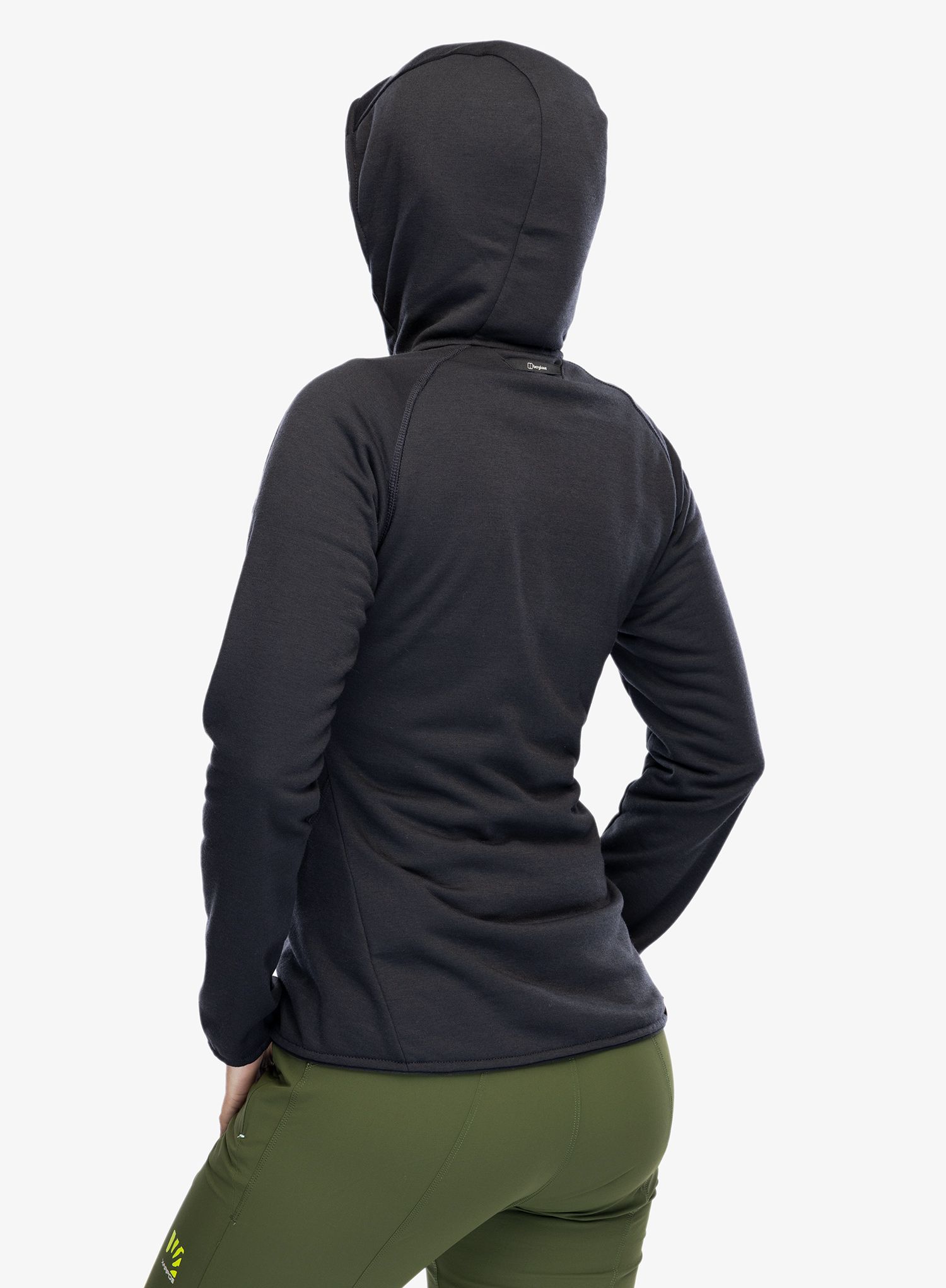 Ženski flis Berghaus Heuberg Hoody - jet black/grey pinstripe marl