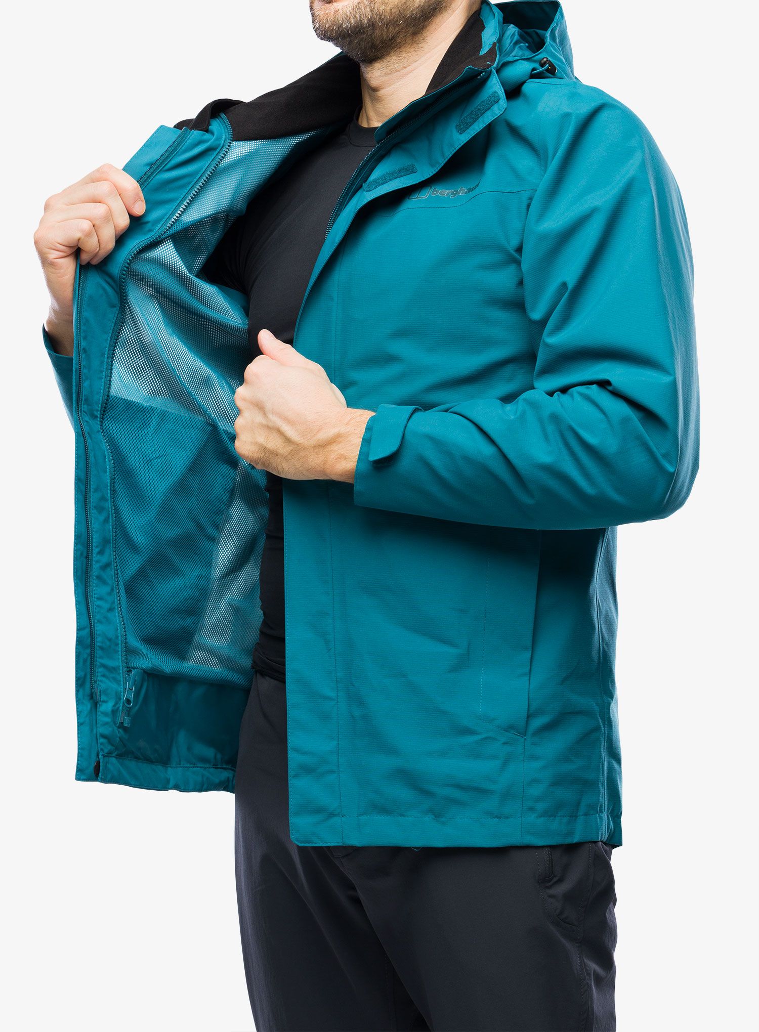 Nepremočljiva jakna Berghaus Hillwalker InterActive Jacket - deep ocean