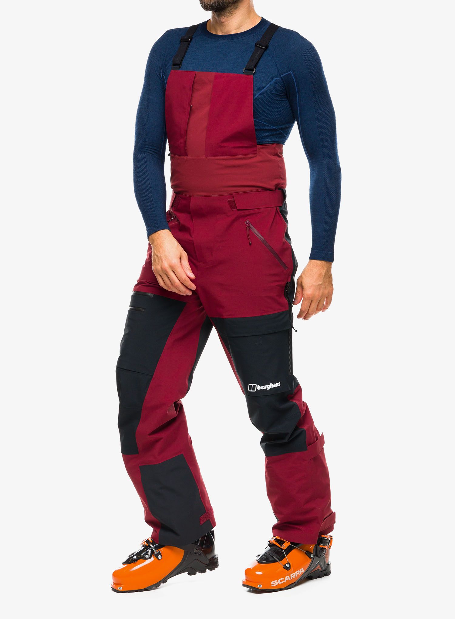 Nepremočljive hlače Berghaus MTN Arete Descnd GTX Bib Pant - syrah/jet black