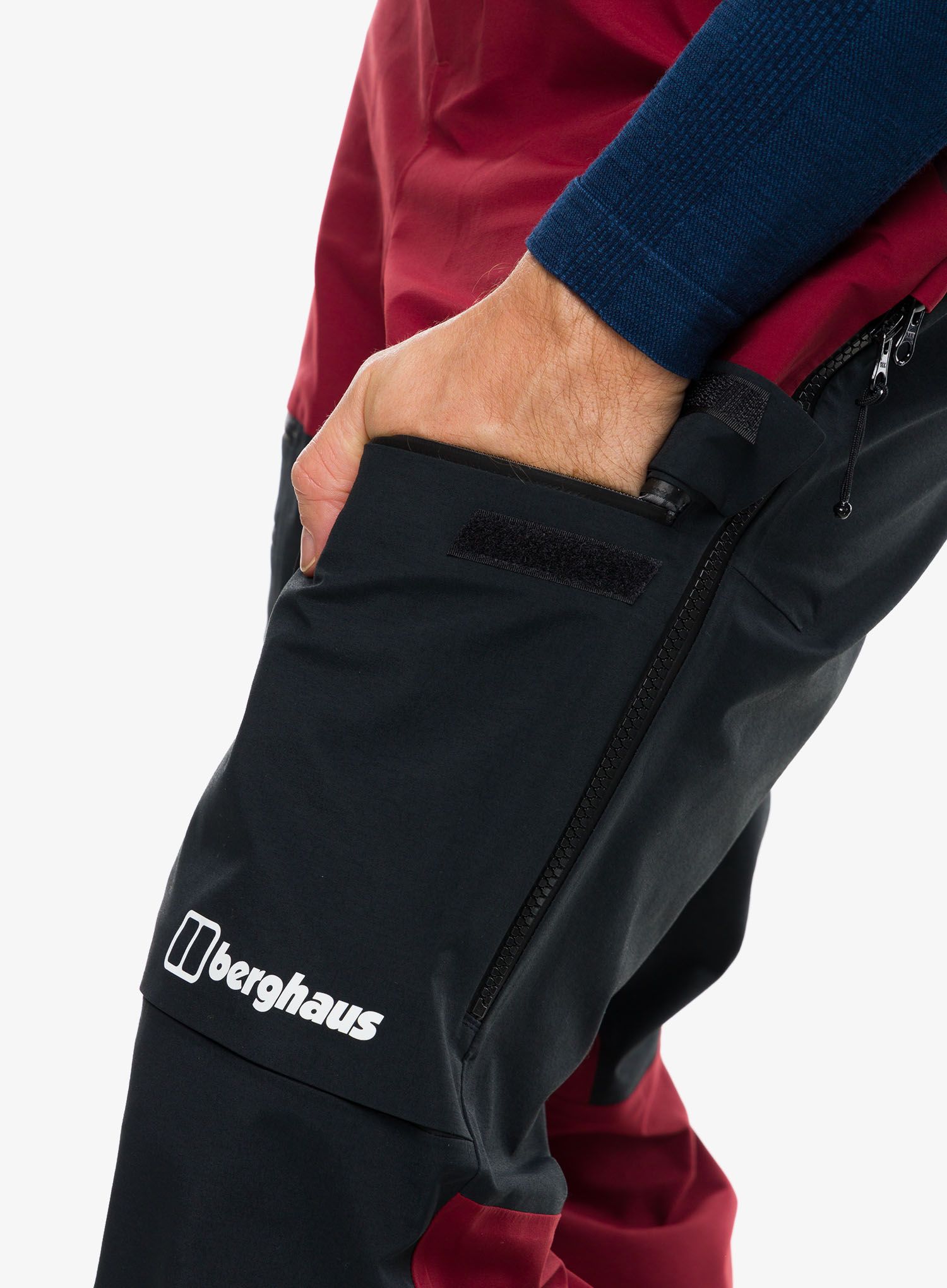 Nepremočljive hlače Berghaus MTN Arete Descnd GTX Bib Pant - syrah/jet black