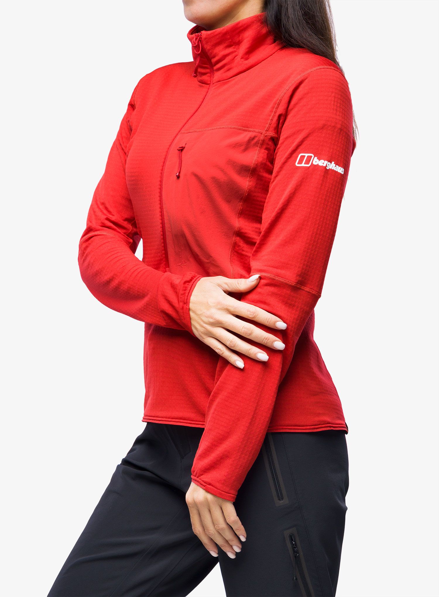 Ženski flis Berghaus MTN Arete LB HZ - haute red