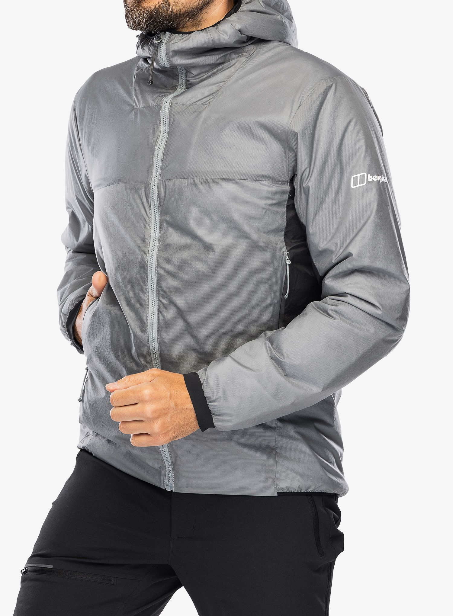 Sintetična jakna Berghaus MTN Arete LB Synthetic Hoody - monument/grey pinstripe