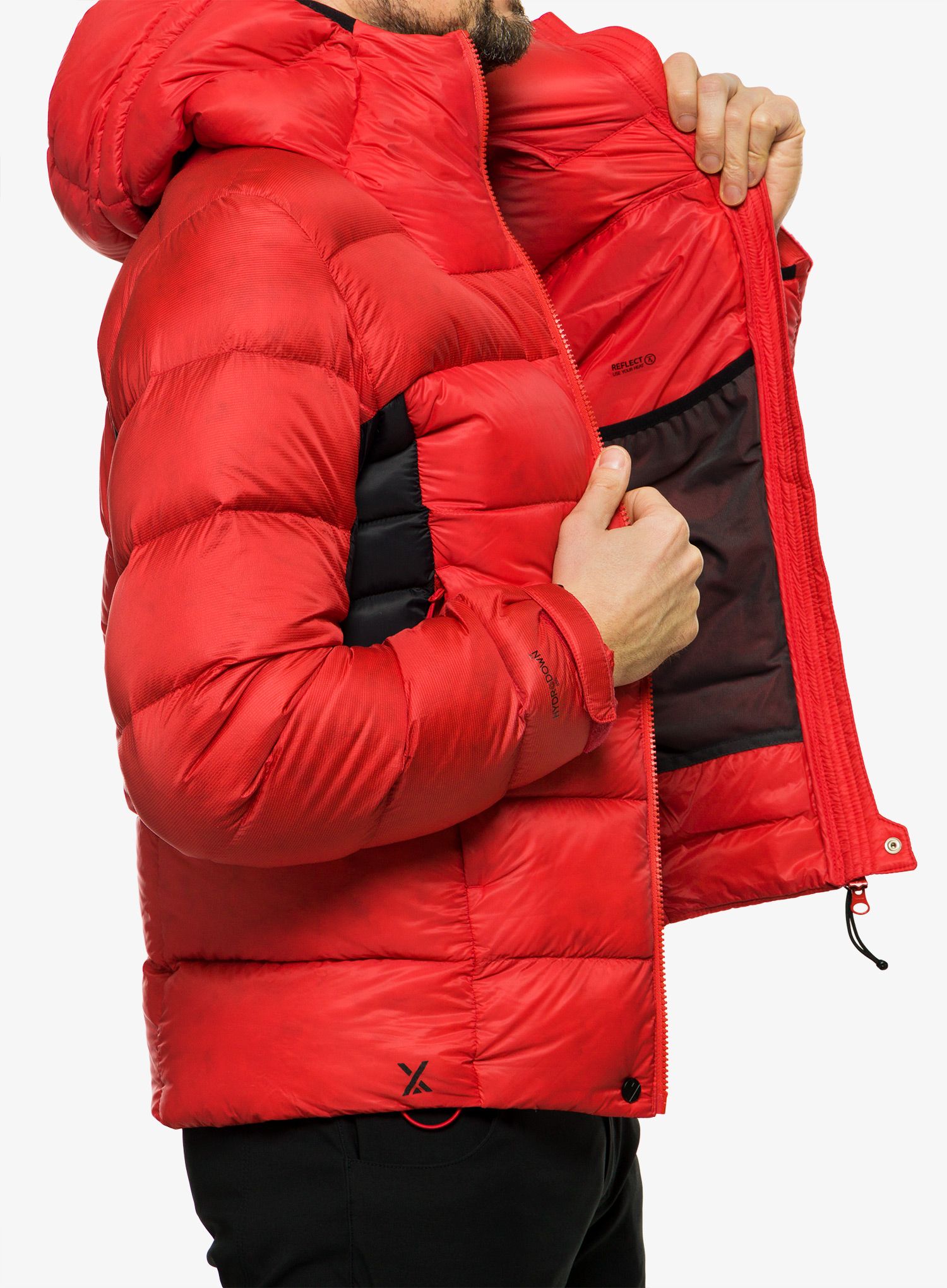 Moška puhovka Berghaus MTN Arete Ultra Down Hoody - goji berry/jet black