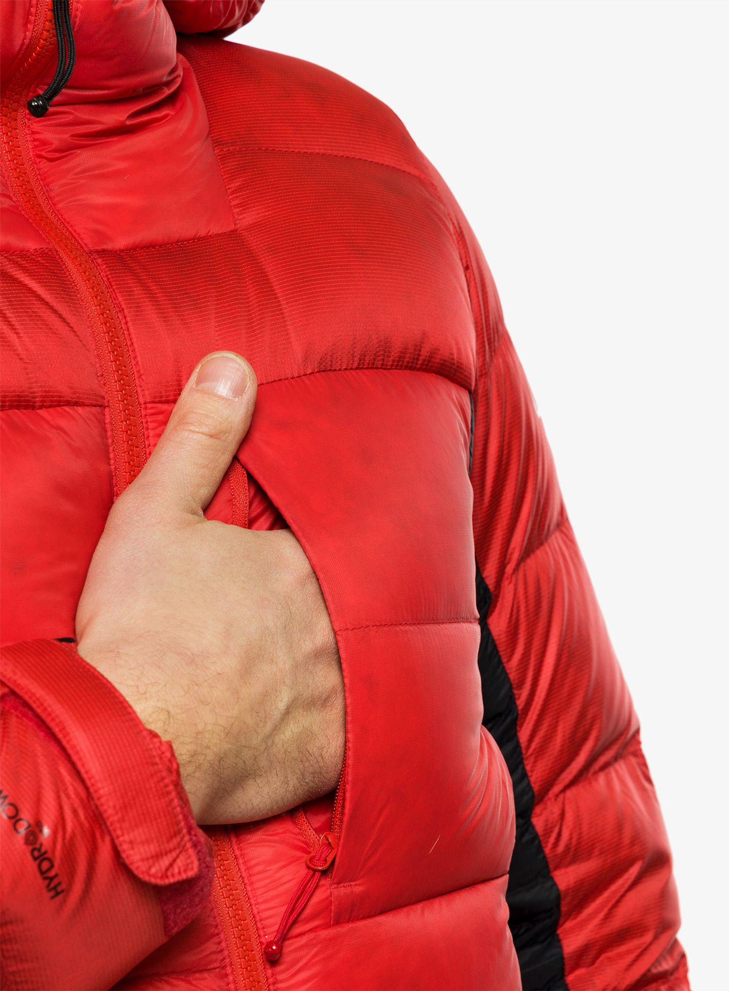 Moška puhovka Berghaus MTN Arete Ultra Down Hoody - goji berry/jet black