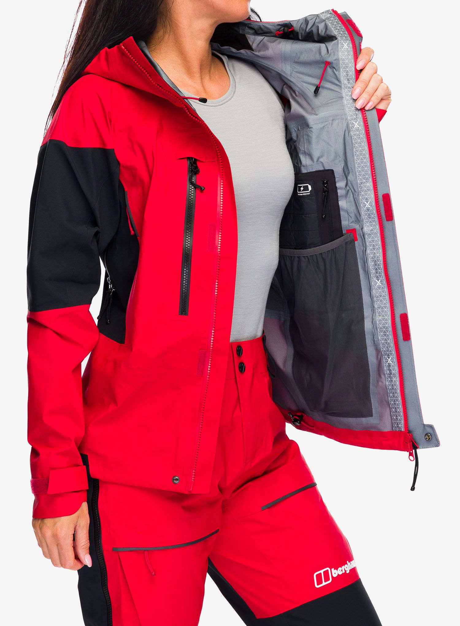 Ženske GORE-TEX jakna Berghaus MTN Guide GTX Pro Jacket - goji berry/jet black