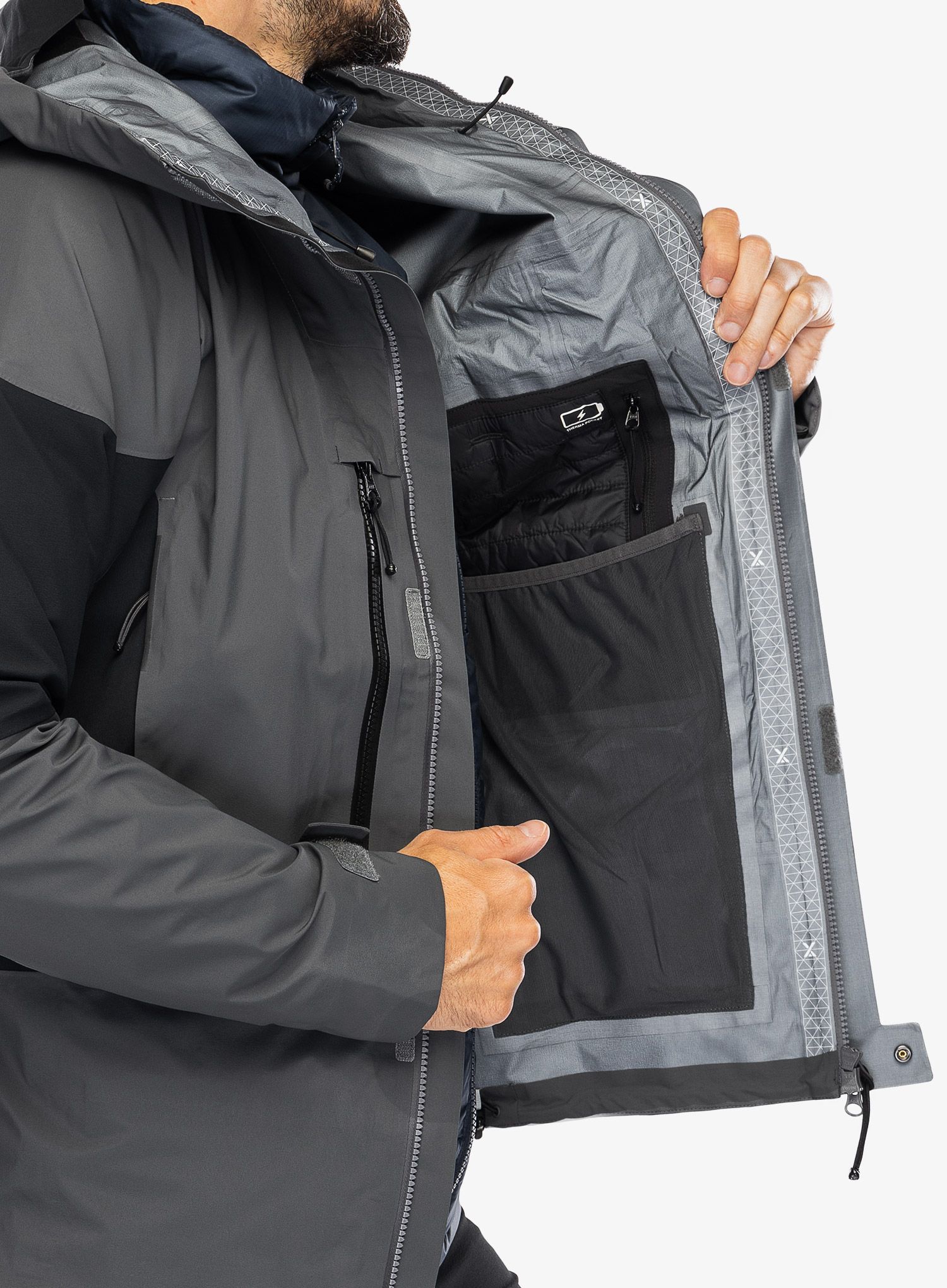 GORE-TEX jakna Berghaus MTN Guide GTX Pro Jacket - grey pinstripe/jet black
