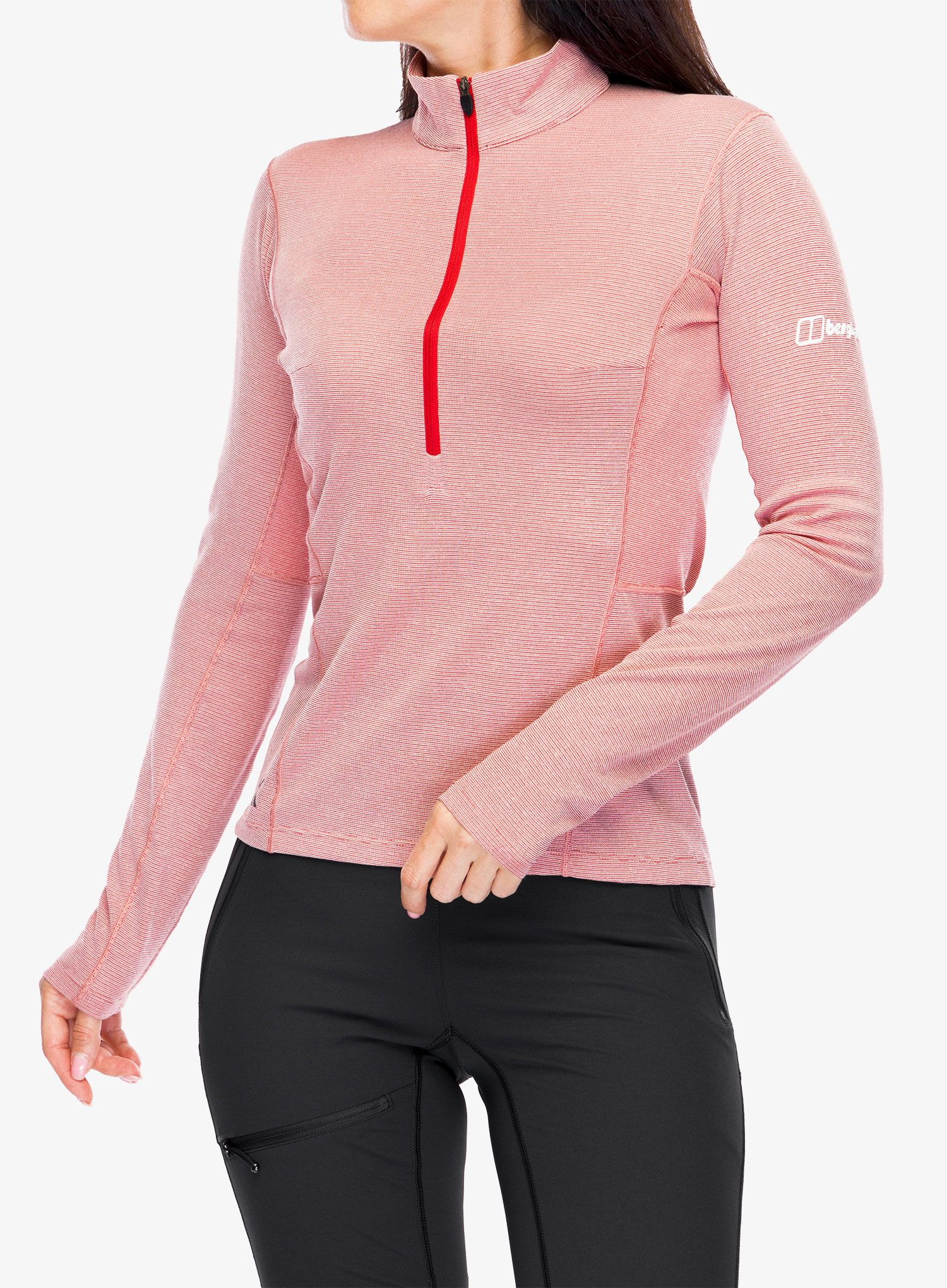 Ženska jopica Berghaus MTN Guide LS HZ - haute red/goji berry