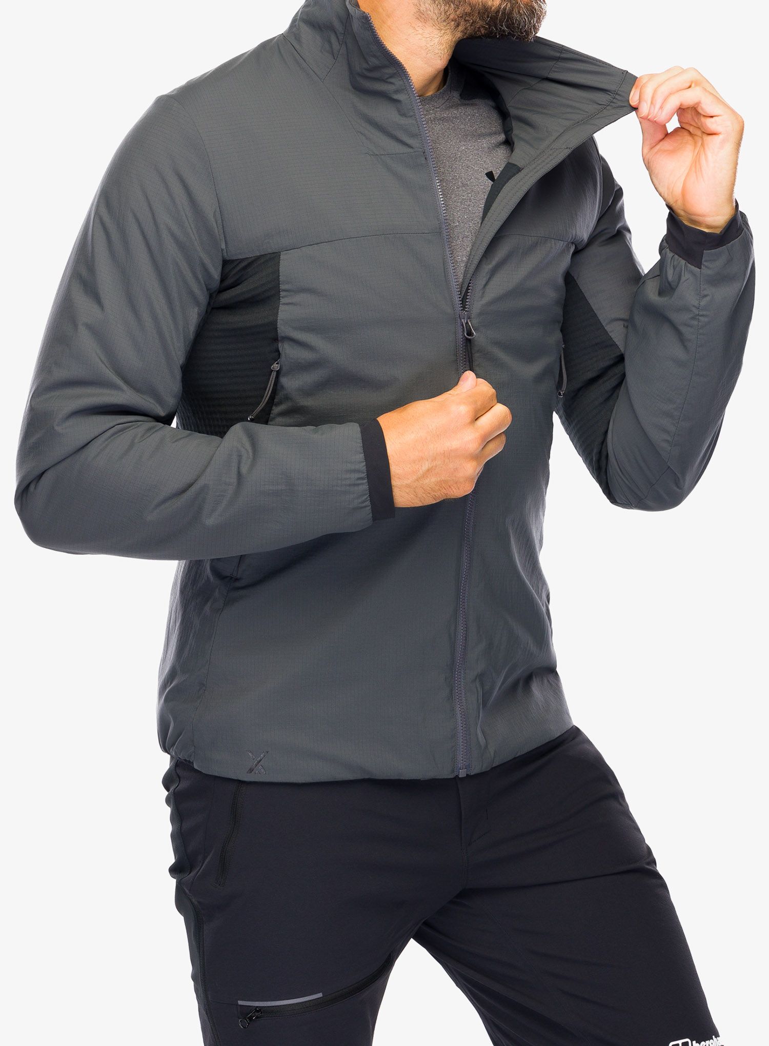 Flis Berghaus MTN Guide MW Hybrid Jacket - grey pinstripe/jet black