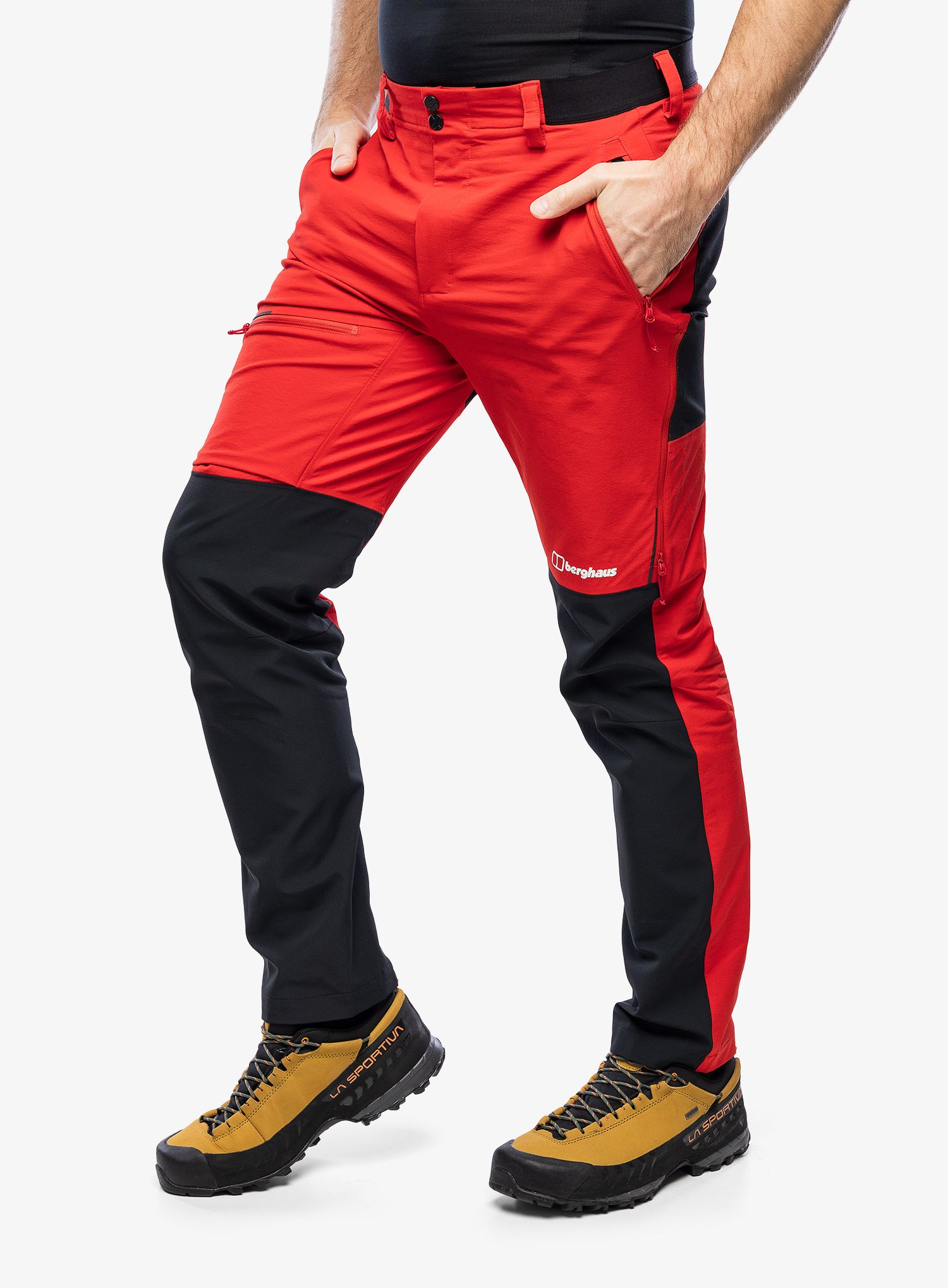 Pohodne hlače Berghaus Mtn Guide Alpine Pant - goji berry/jet black