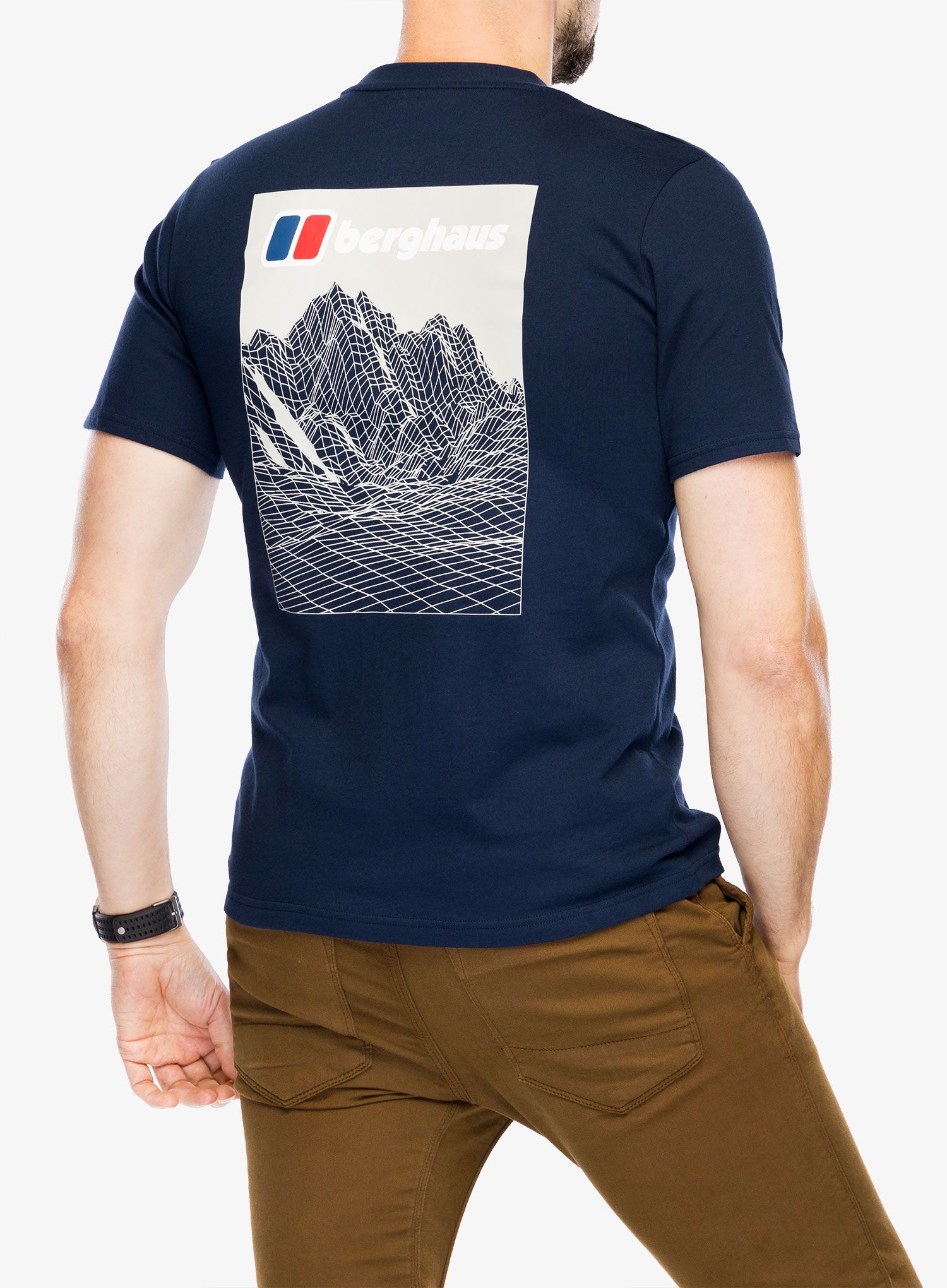 Majica s potiskom Berghaus Mtn Lineation SS Tee - dusk