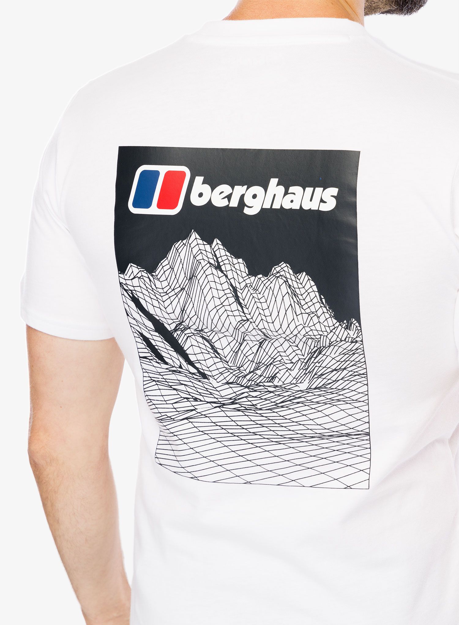 Majica s potiskom Berghaus Mtn Lineation SS Tee - pure white