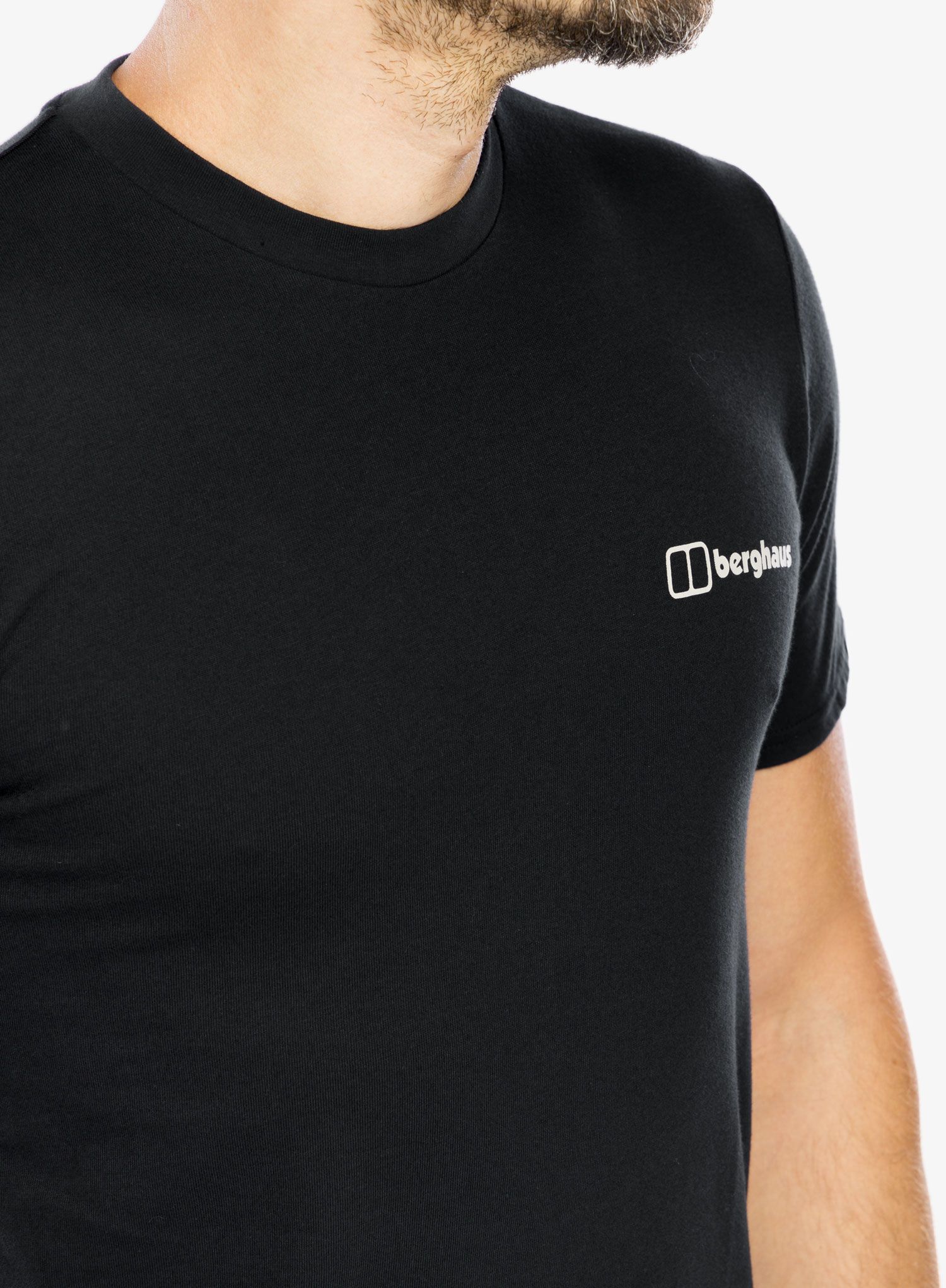 Bombažna majica Berghaus Mtn Silhouette SS Tee - black/black