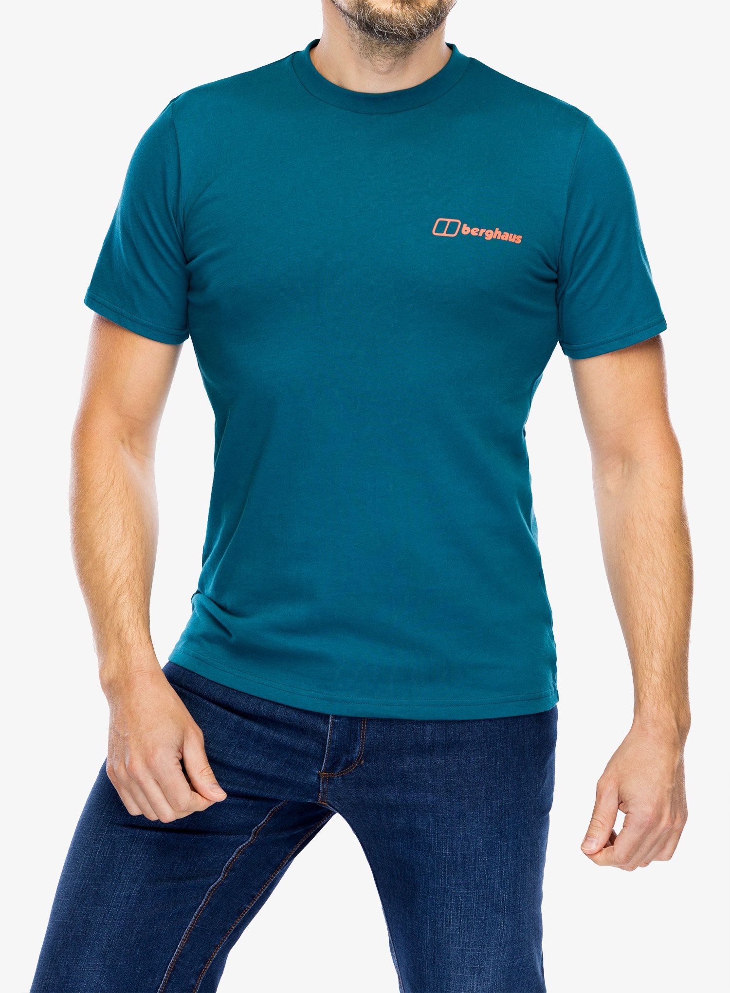 Majica s potiskom Berghaus Mtn Silhouette SS Tee - deep ocean