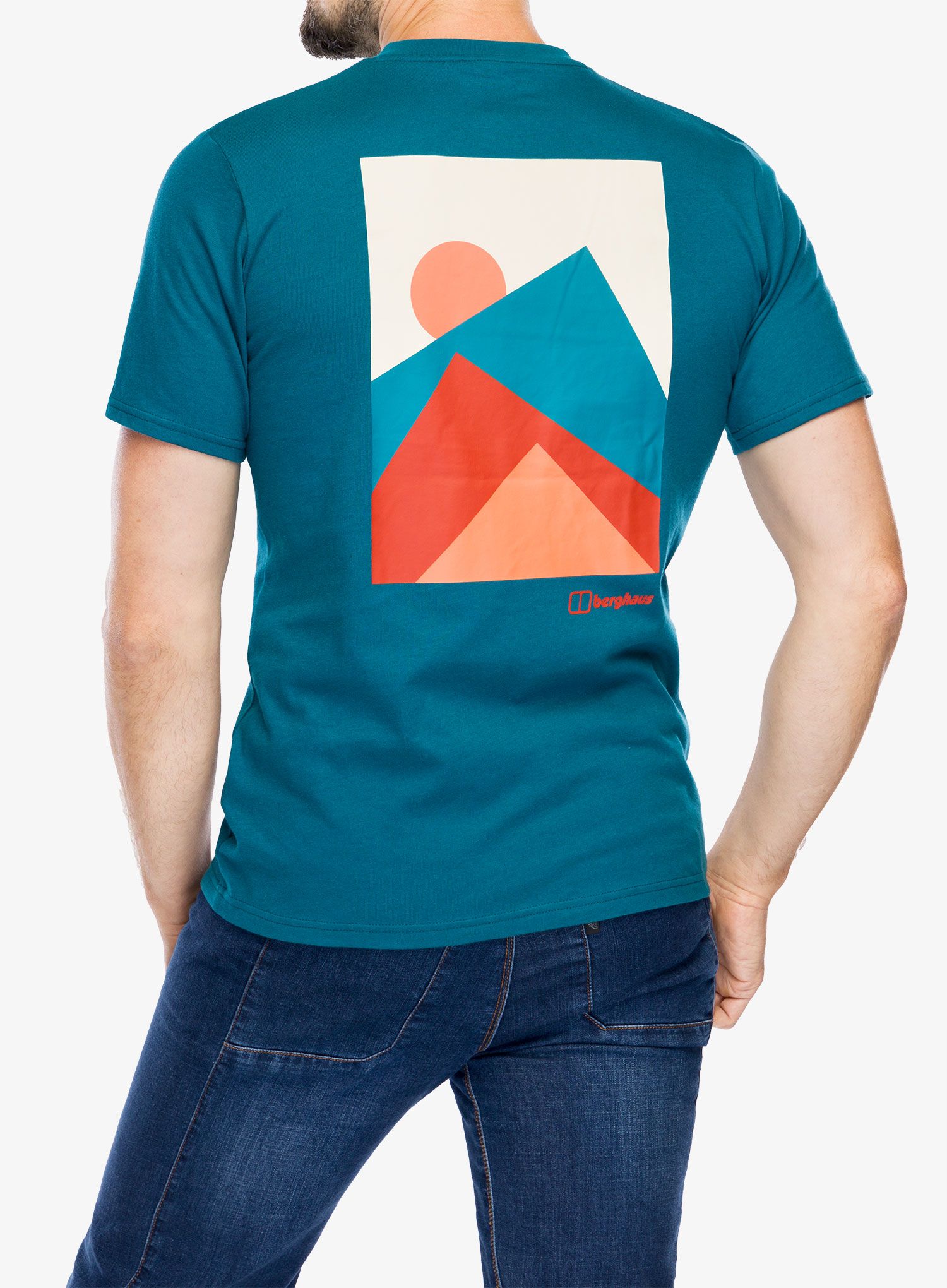 Majica s potiskom Berghaus Mtn Silhouette SS Tee - deep ocean