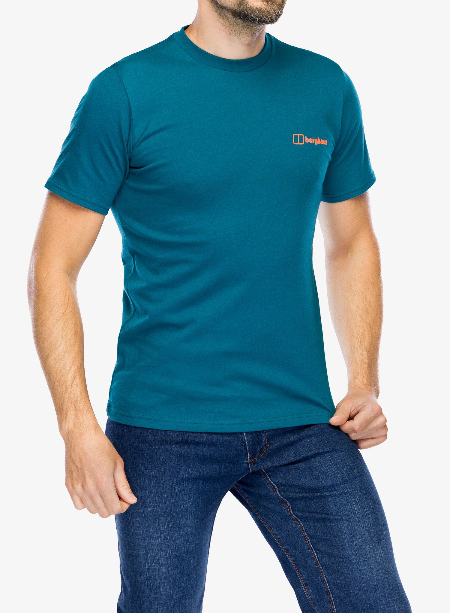 Majica s potiskom Berghaus Mtn Silhouette SS Tee - deep ocean