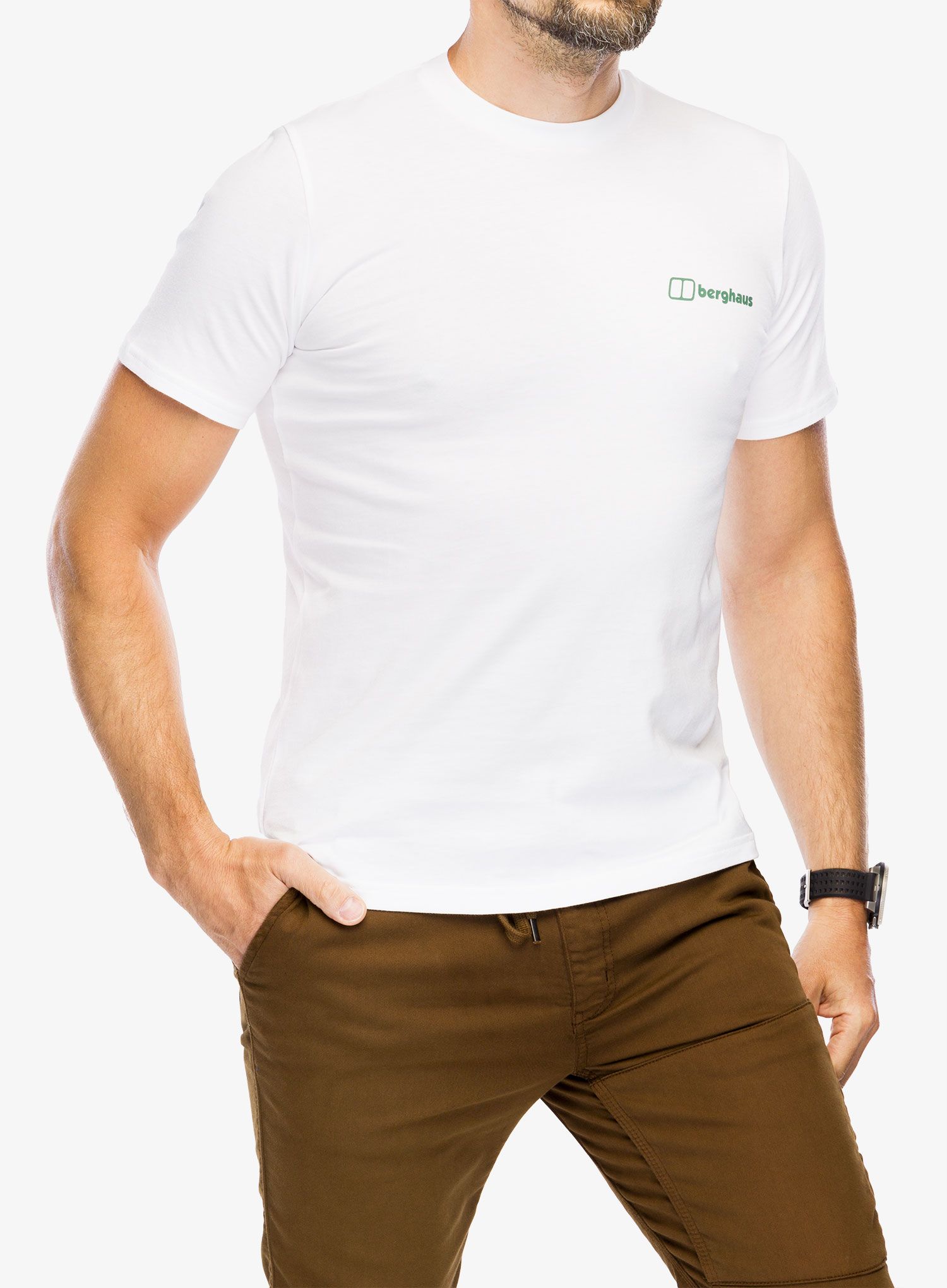 Majica s potiskom Berghaus Mtn Silhouette SS Tee - pure white