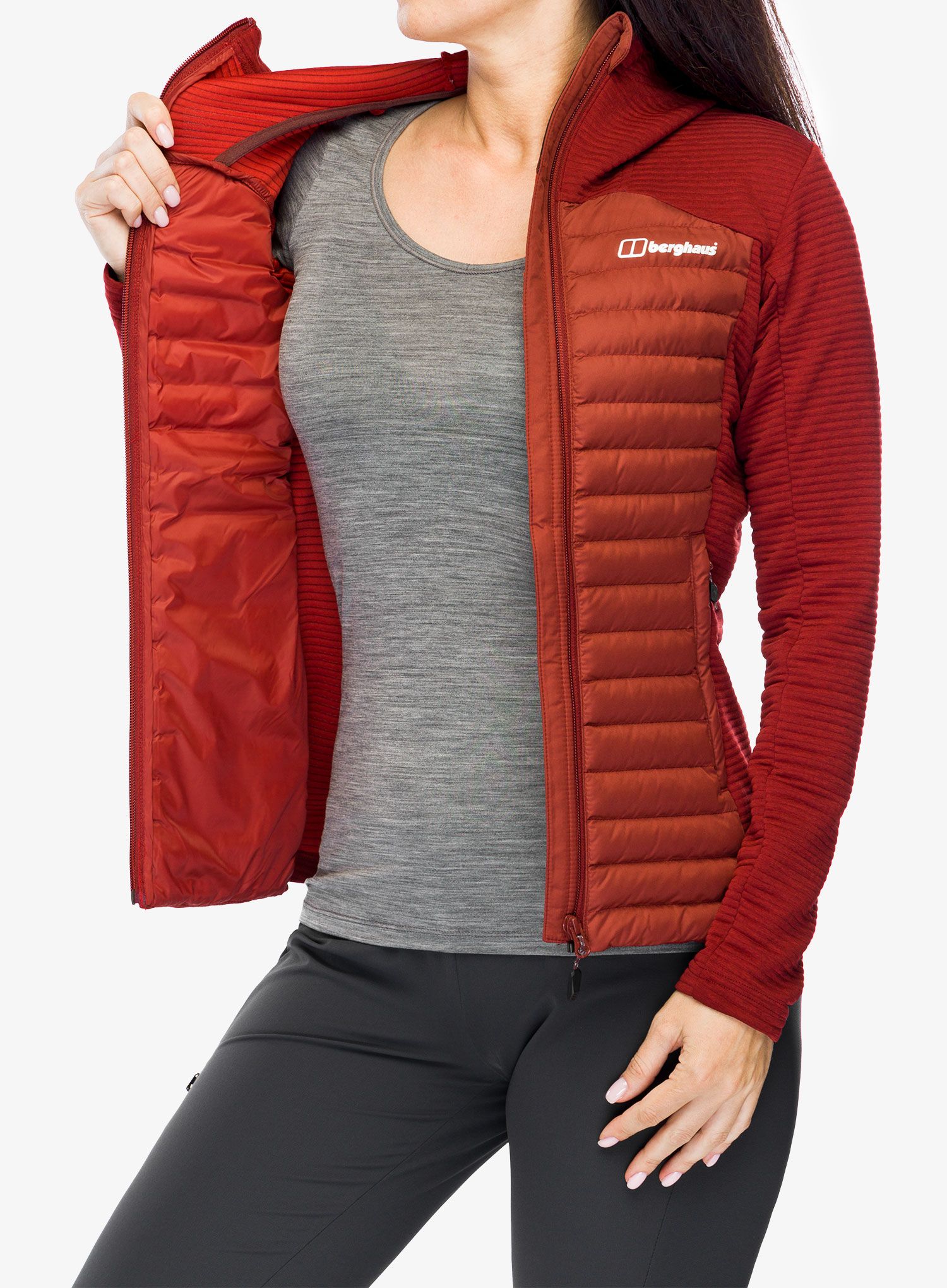Ženska hibridna jakna Berghaus Nula Hybrid Jacket - syrah
