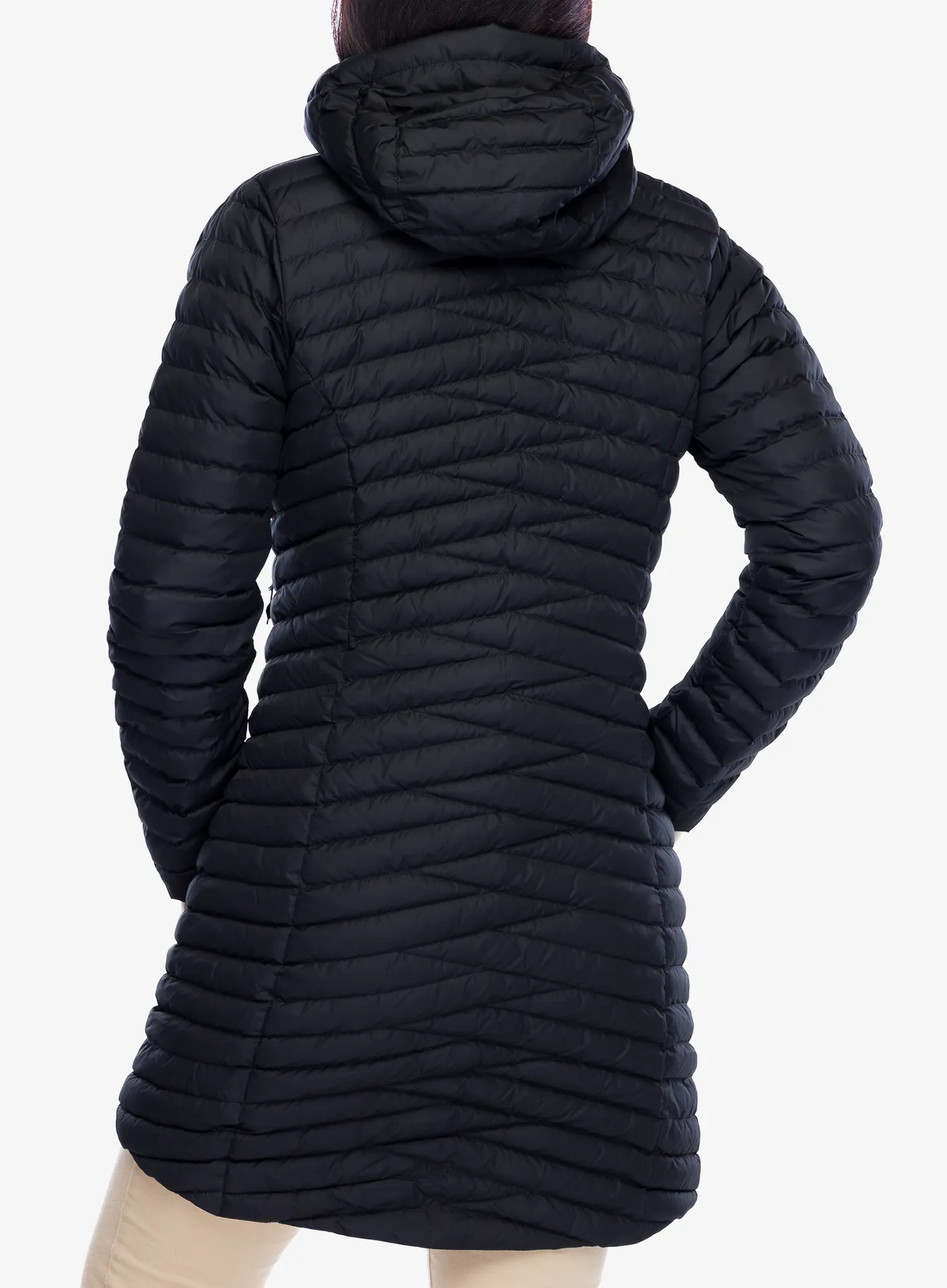Ženski plašč Berghaus Nula Micro Long Jacket - black/black