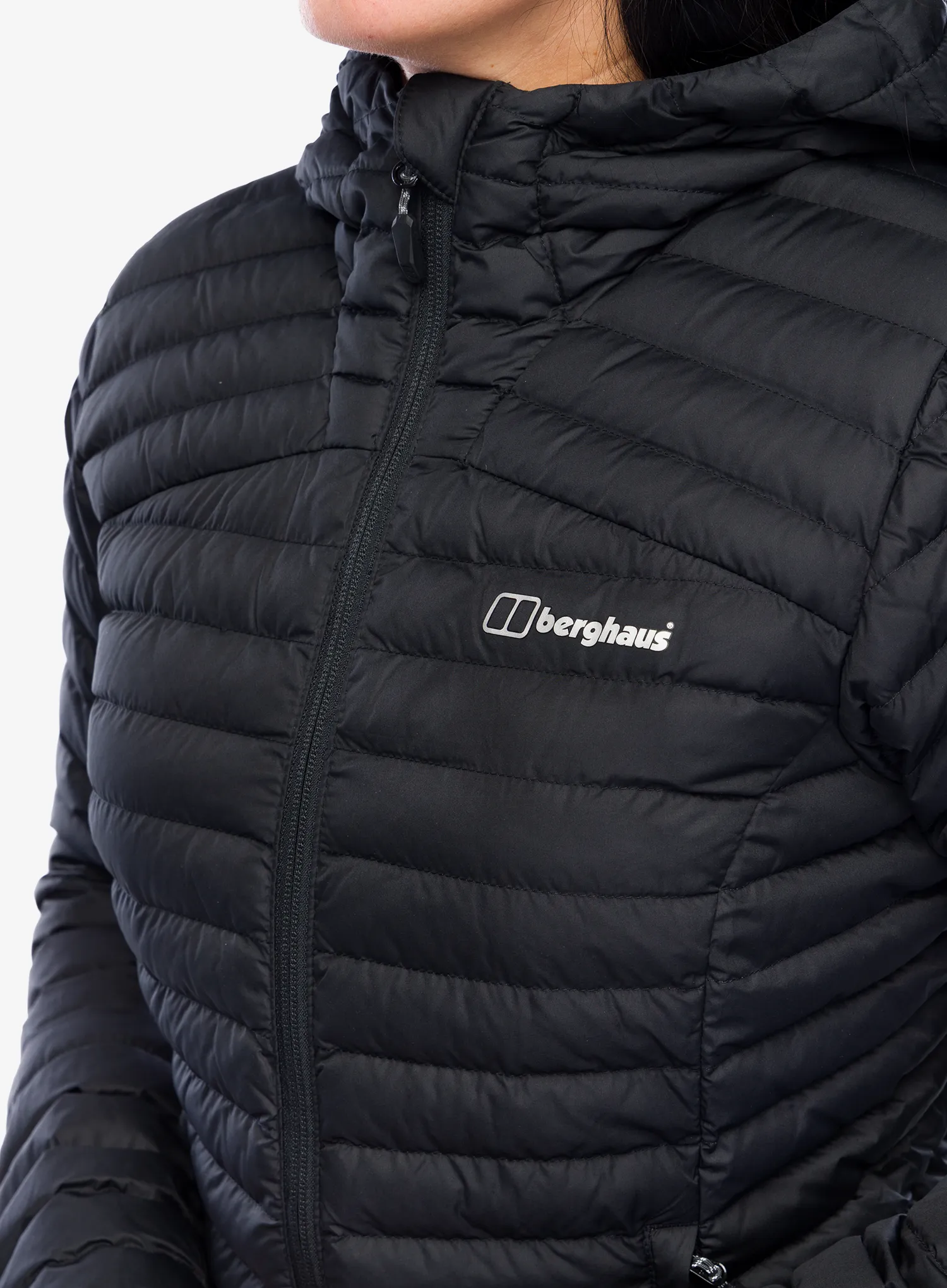 Ženski plašč Berghaus Nula Micro Long Jacket - black/black