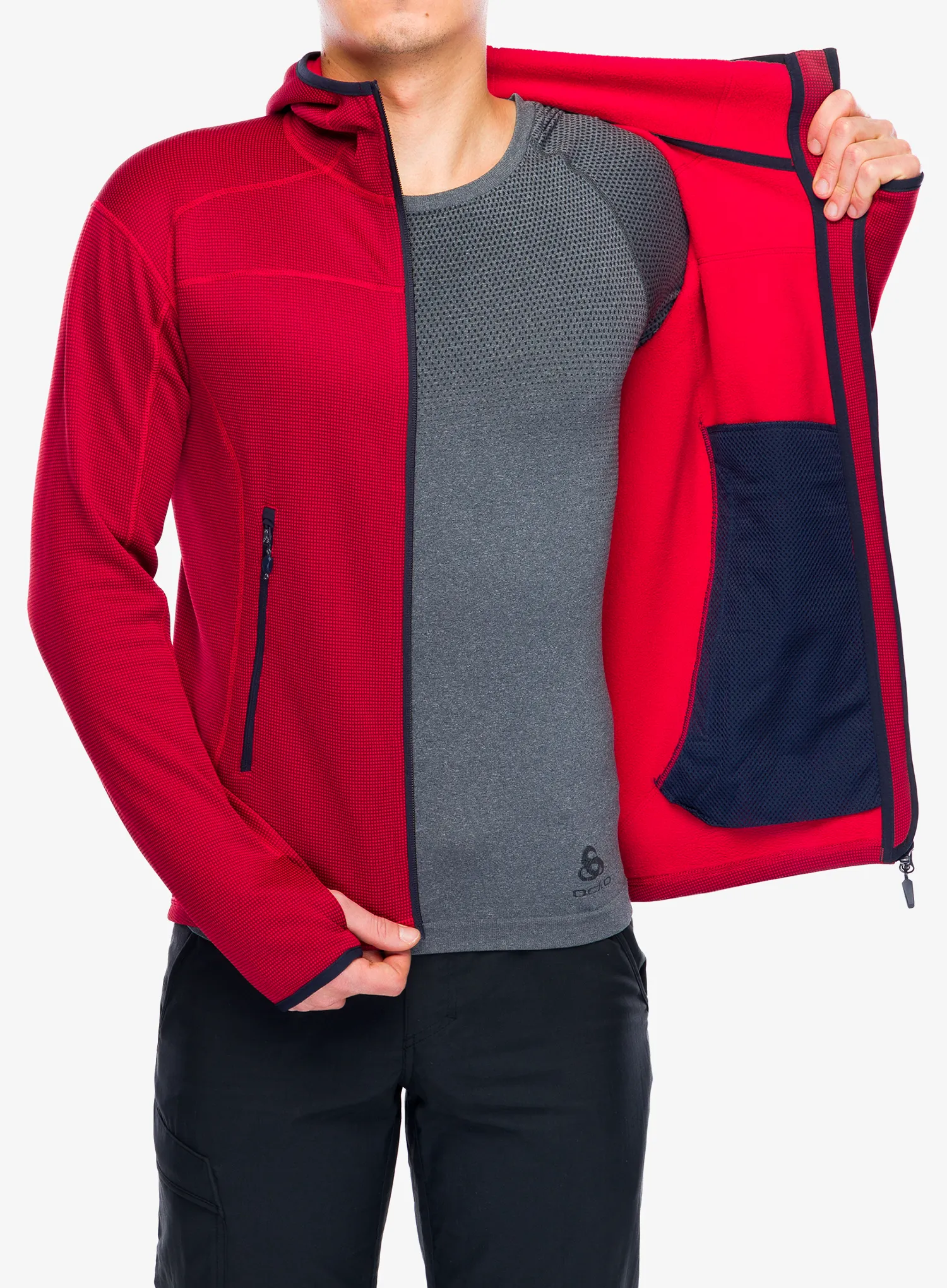 Flis Berghaus Pravitale MTN 2.0 Hooded Jacket - urb red dahlia/hauterd/nghtsky