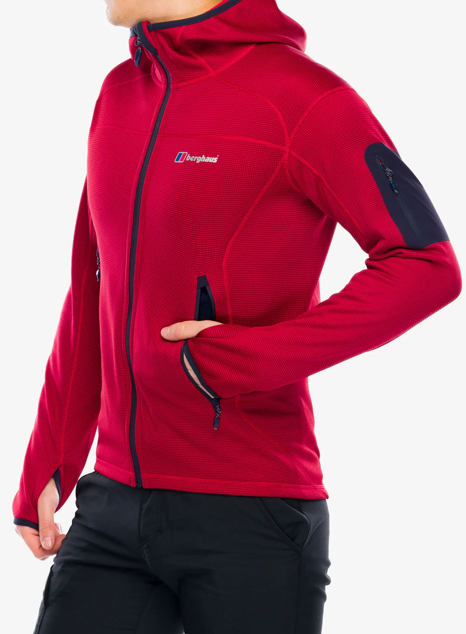 Flis Berghaus Pravitale MTN 2.0 Hooded Jacket - urb red dahlia/hauterd/nghtsky