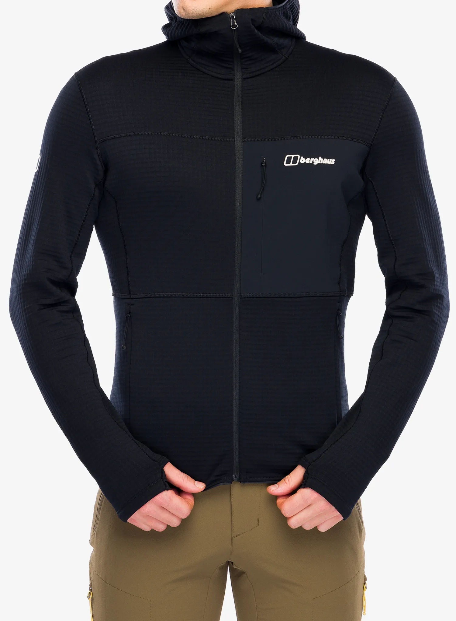 Jopica s kapuco Berghaus Ridge-Hiker Hoody - black/black