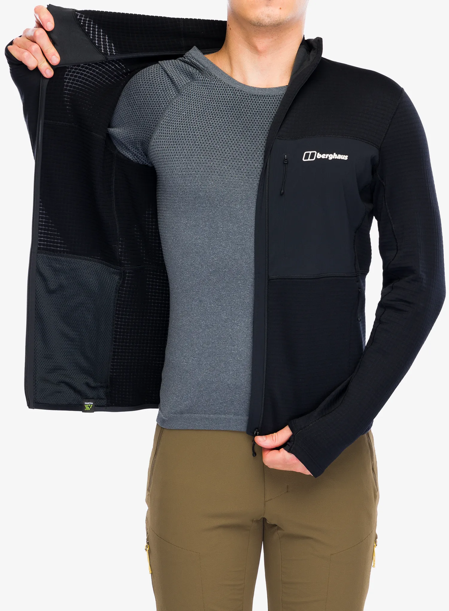 Jopica s kapuco Berghaus Ridge-Hiker Hoody - black/black