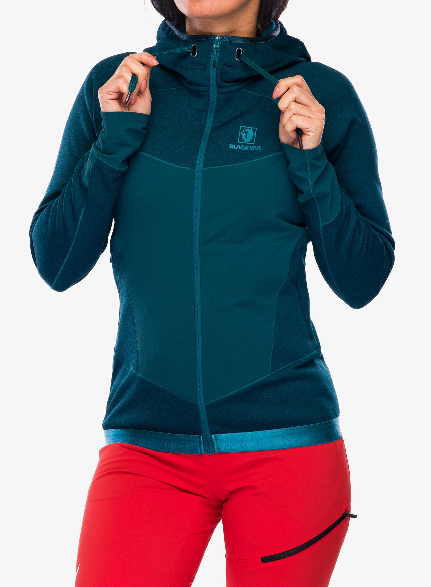 Ženska jopa s kapuco BlackYak Betizu Hoody - blue coral