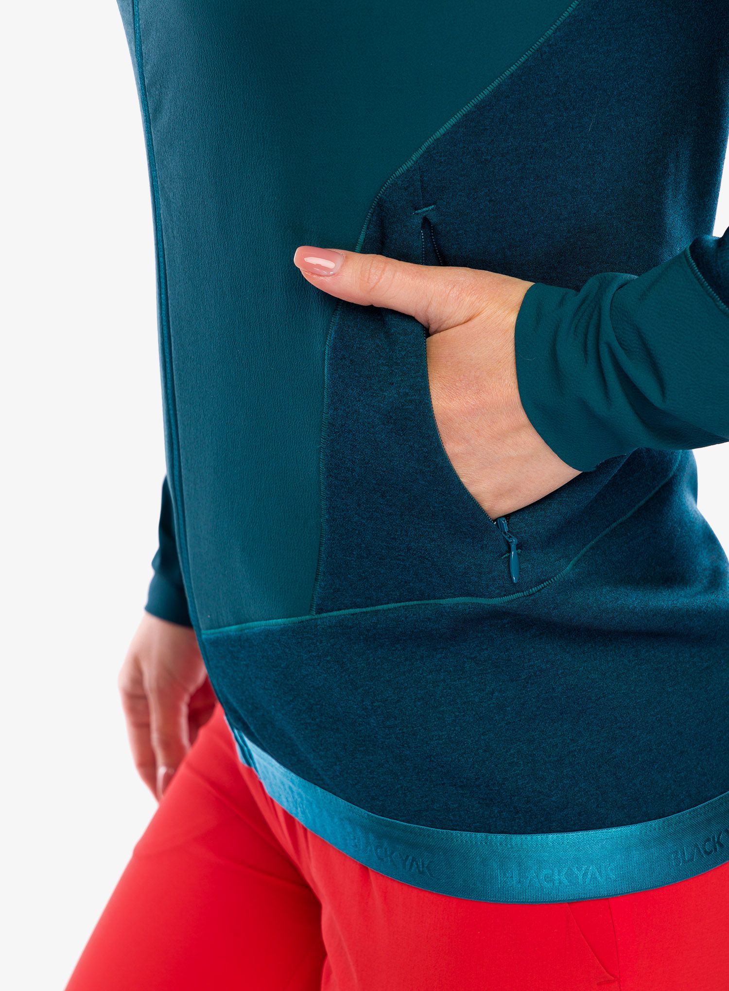 Ženska jopa s kapuco BlackYak Betizu Hoody - blue coral