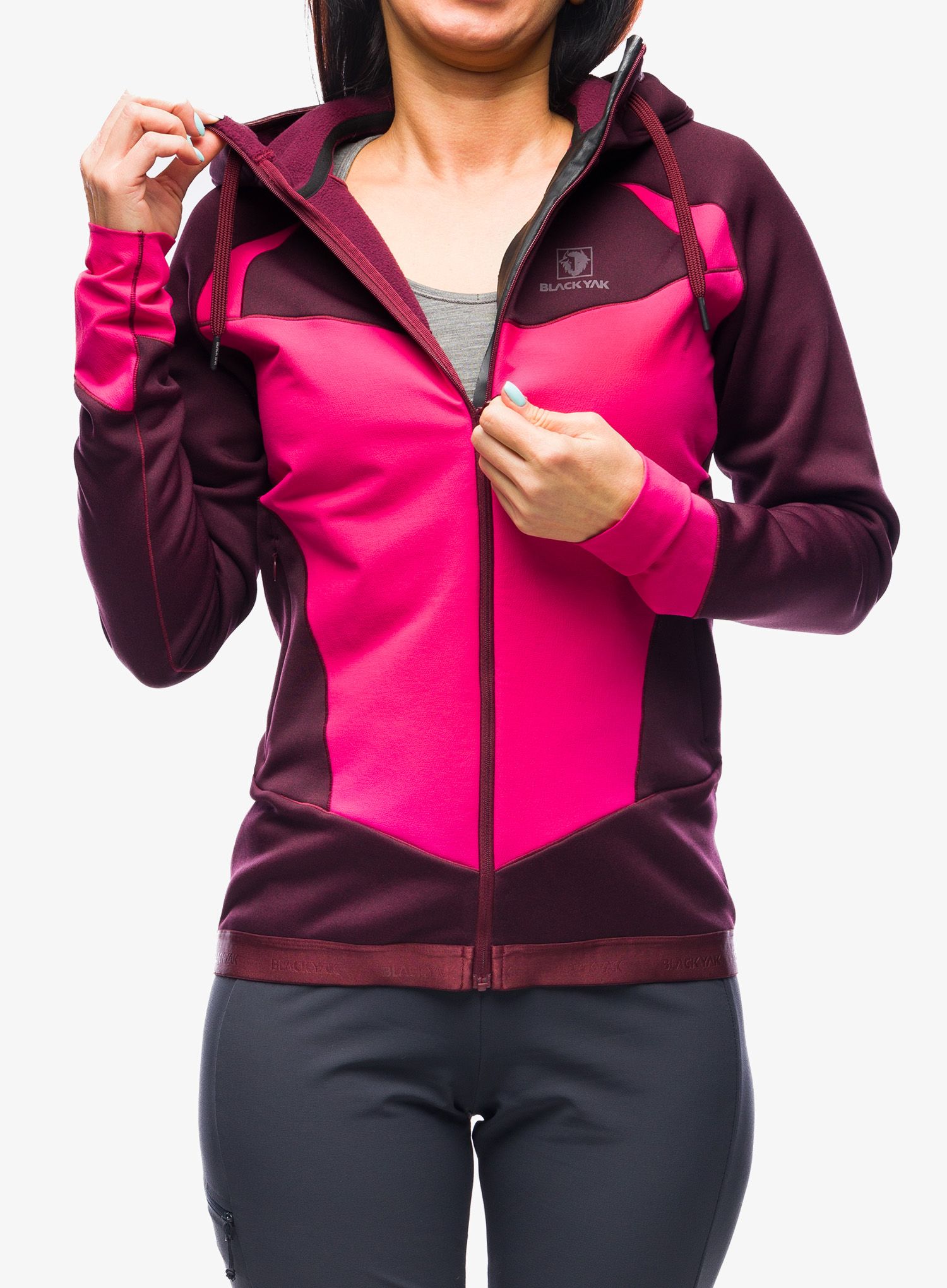 Ženska jopa s kapuco BlackYak Betizu Hoody - tawny port