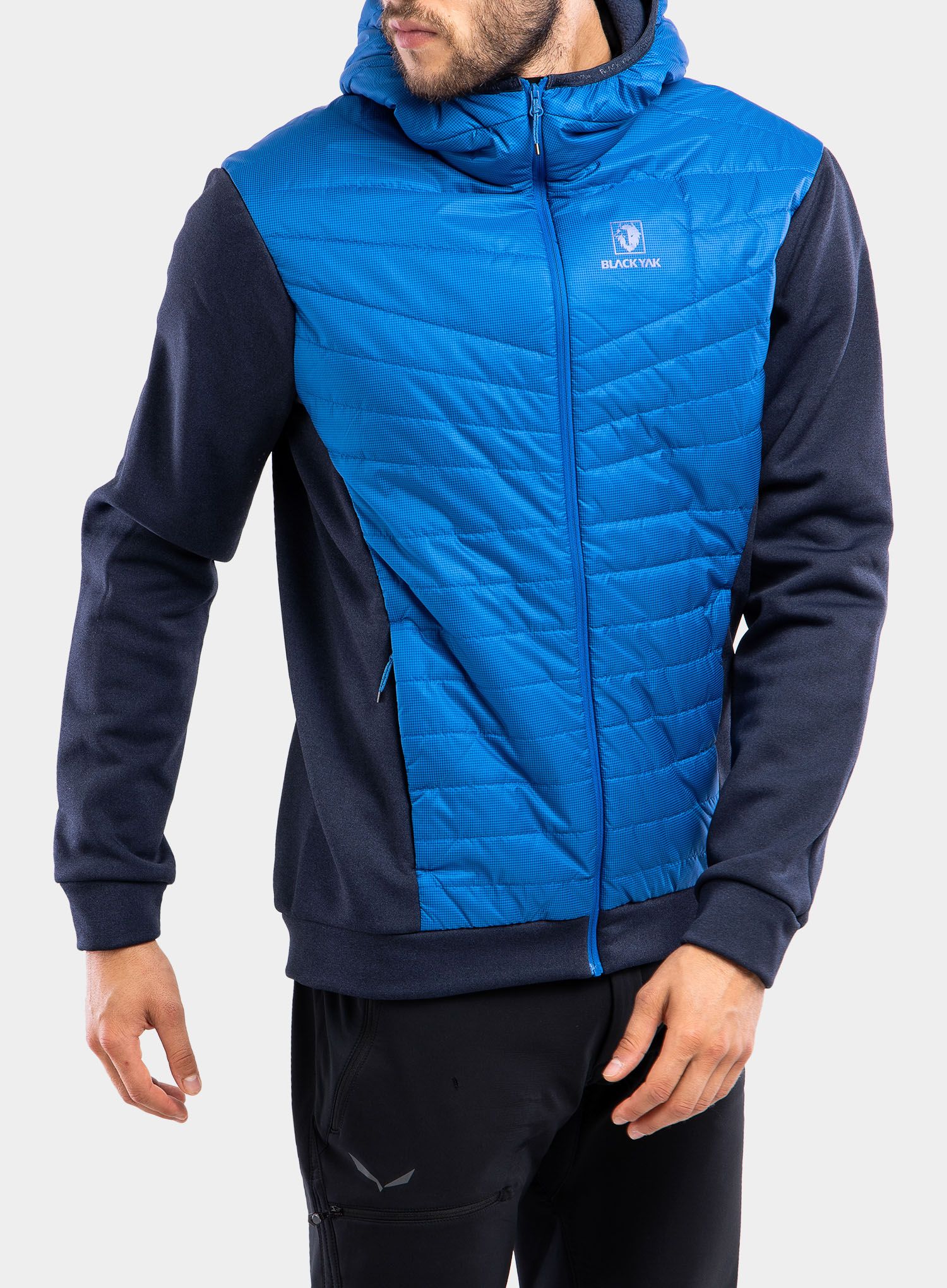 Hibridna jakna BlackYak Burlina Hoody - snorkel blue