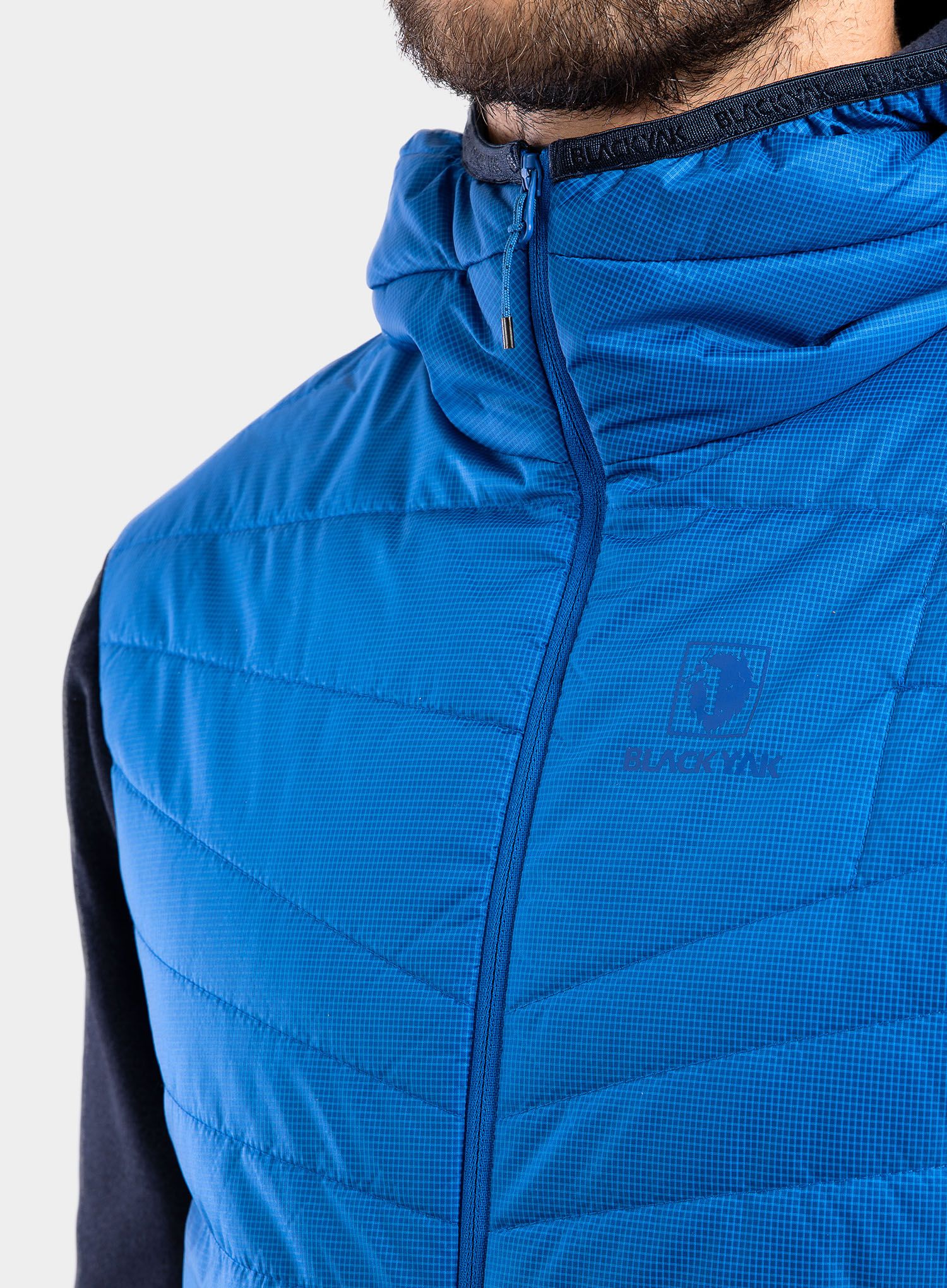 Hibridna jakna BlackYak Burlina Hoody - snorkel blue