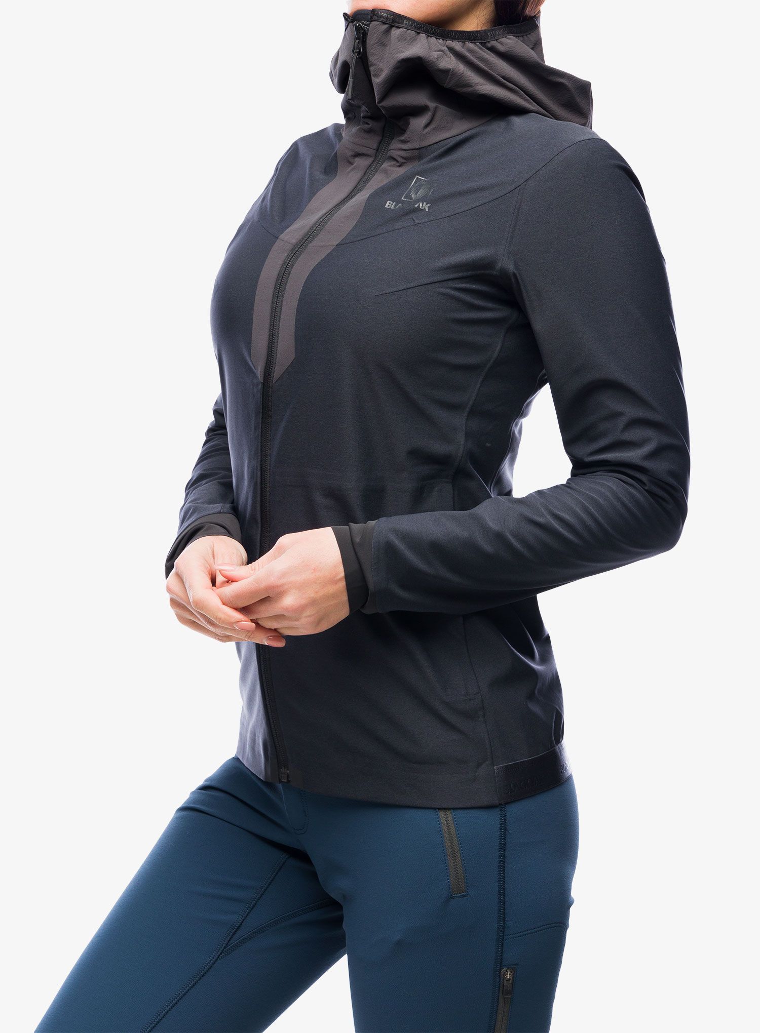Ženska softshell jakna BlackYak Dangi Hoody  - phantom
