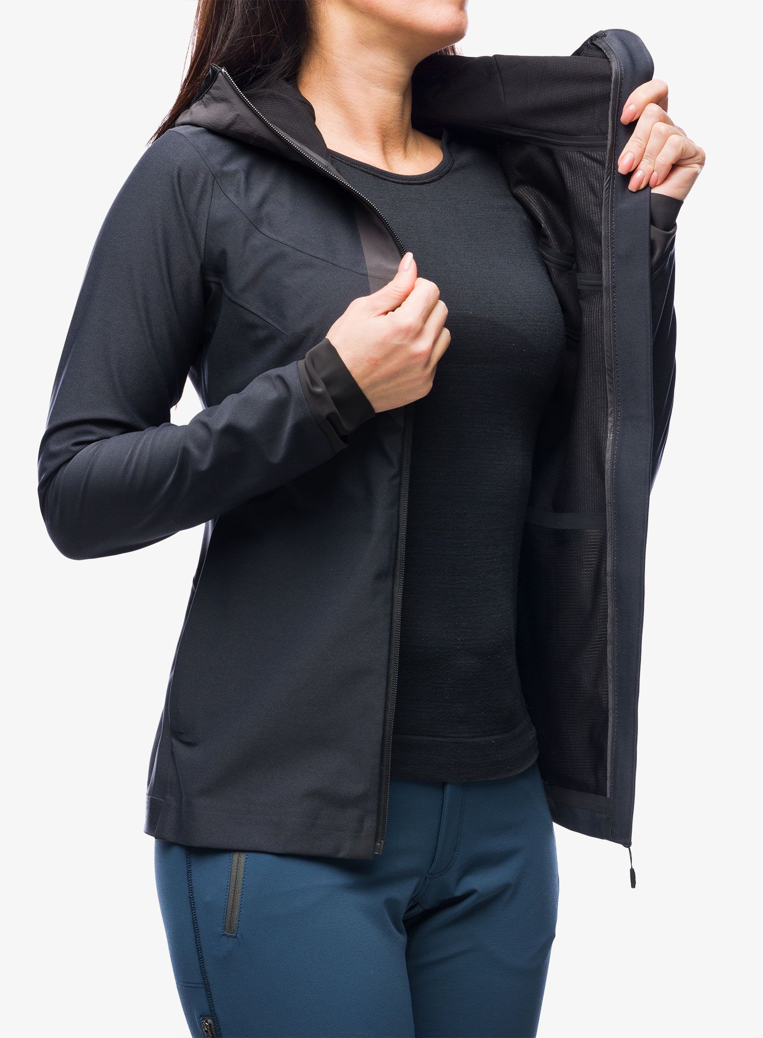 Ženska softshell jakna BlackYak Dangi Hoody  - phantom