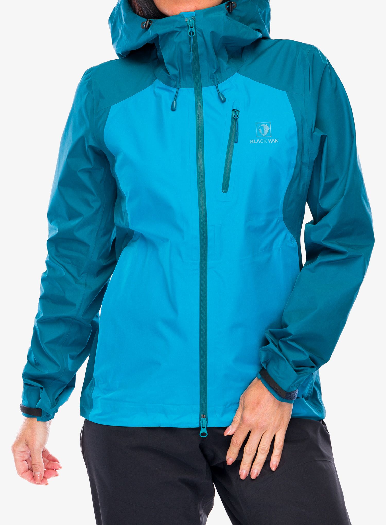 Ženska nepremočljiva jakna BlackYak Zebu Jacket - caribbean sea